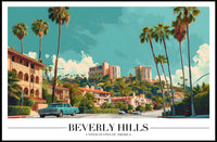 Beverly Hills Glamour Sunlit Streets Urban or Cityscape Poster