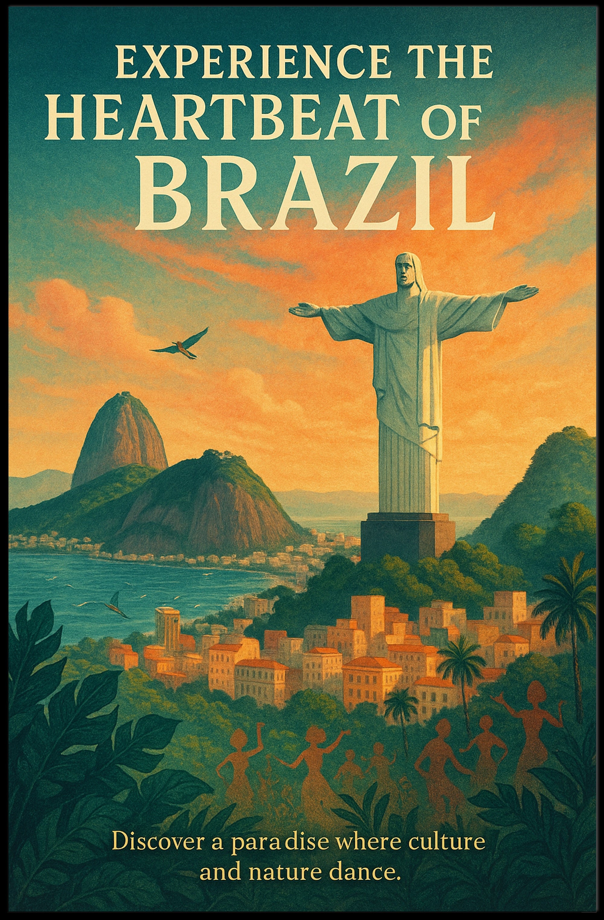 Experience The Heartbeat Of Brazil Poster