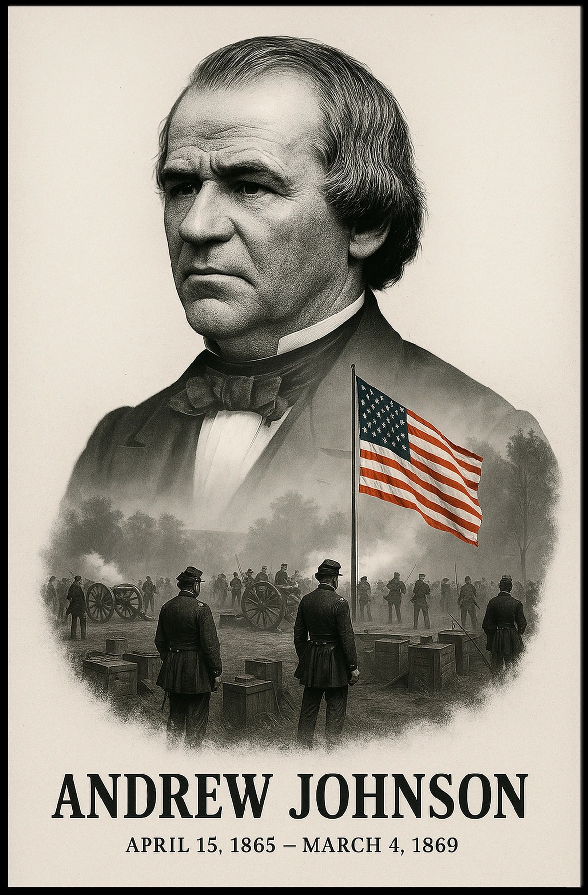 Andrew Johnson 17th President of the United States Reflections Poster