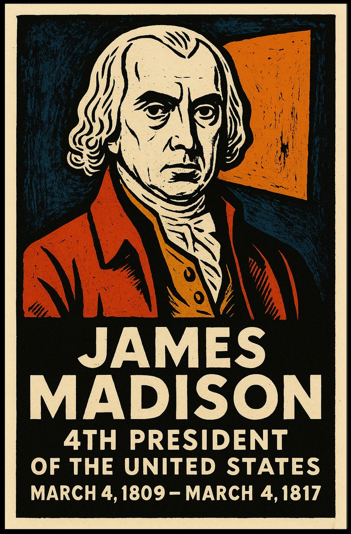 James Madison 4th President Poster