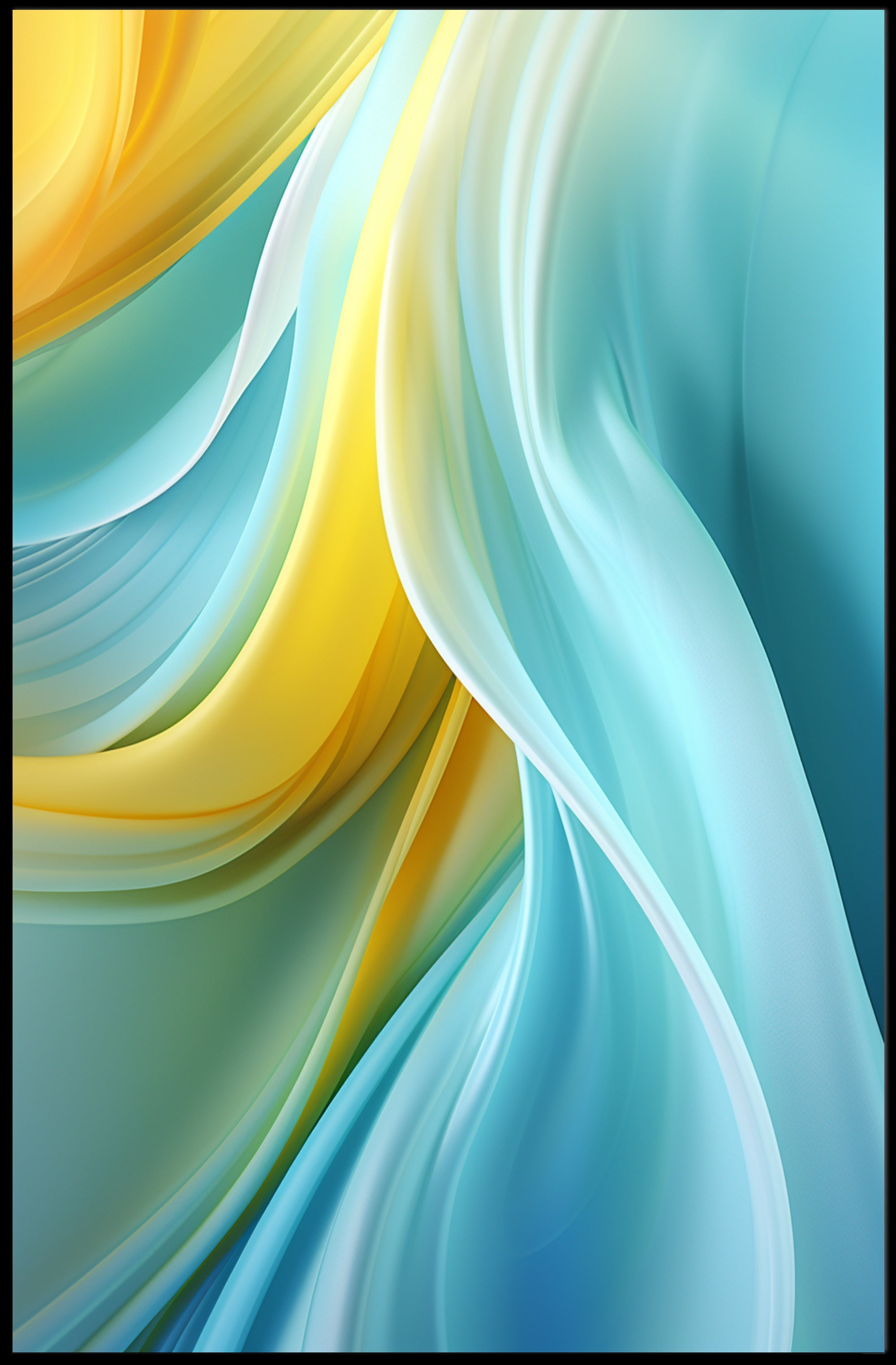 Abstract Waves Of Color Abstract Poster