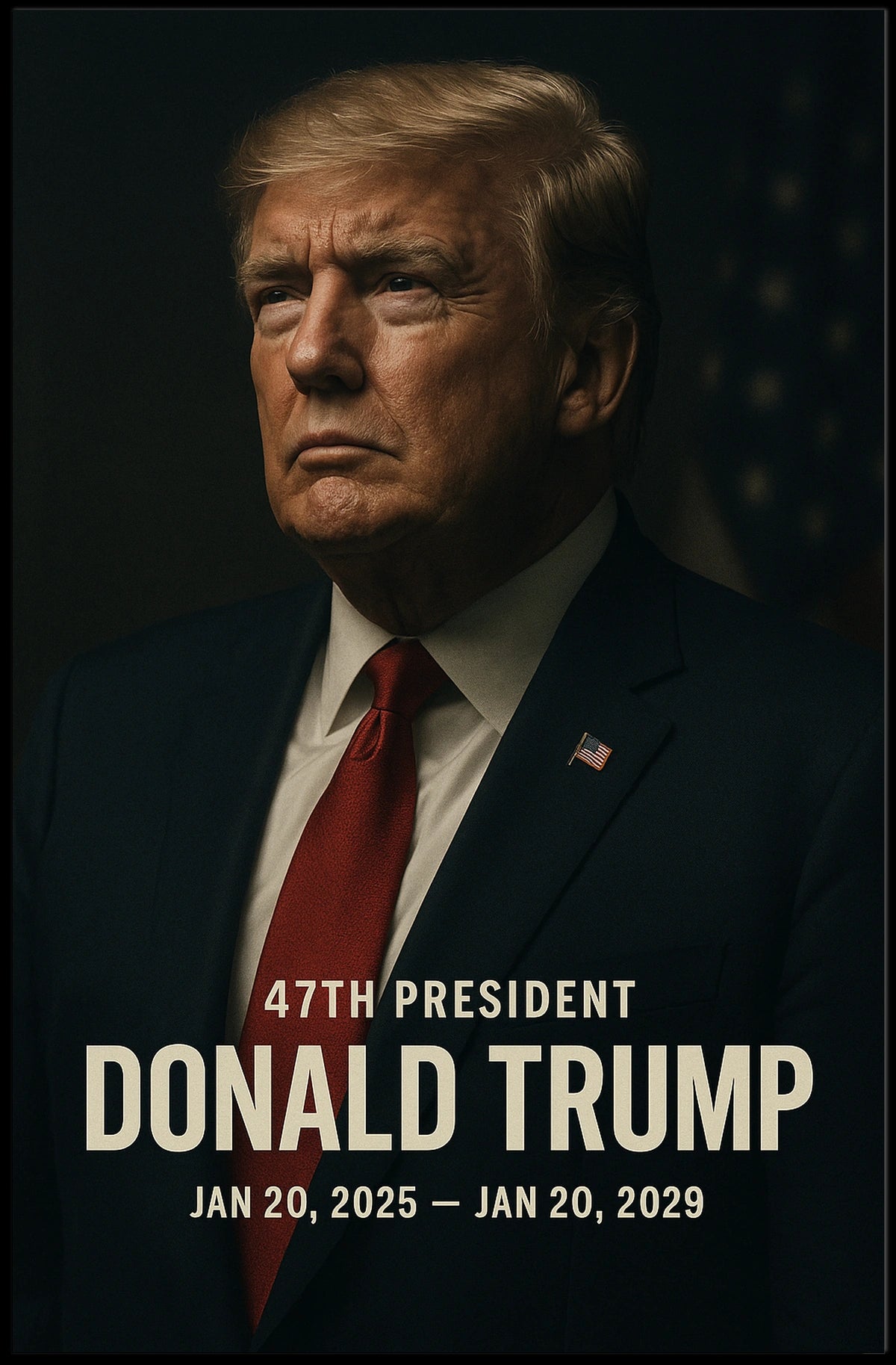 Patriotic Leadership: Dignified Modern Art Political or Propaganda Poster