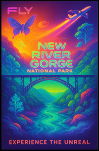 Fly to New River Gorge National Park Poster