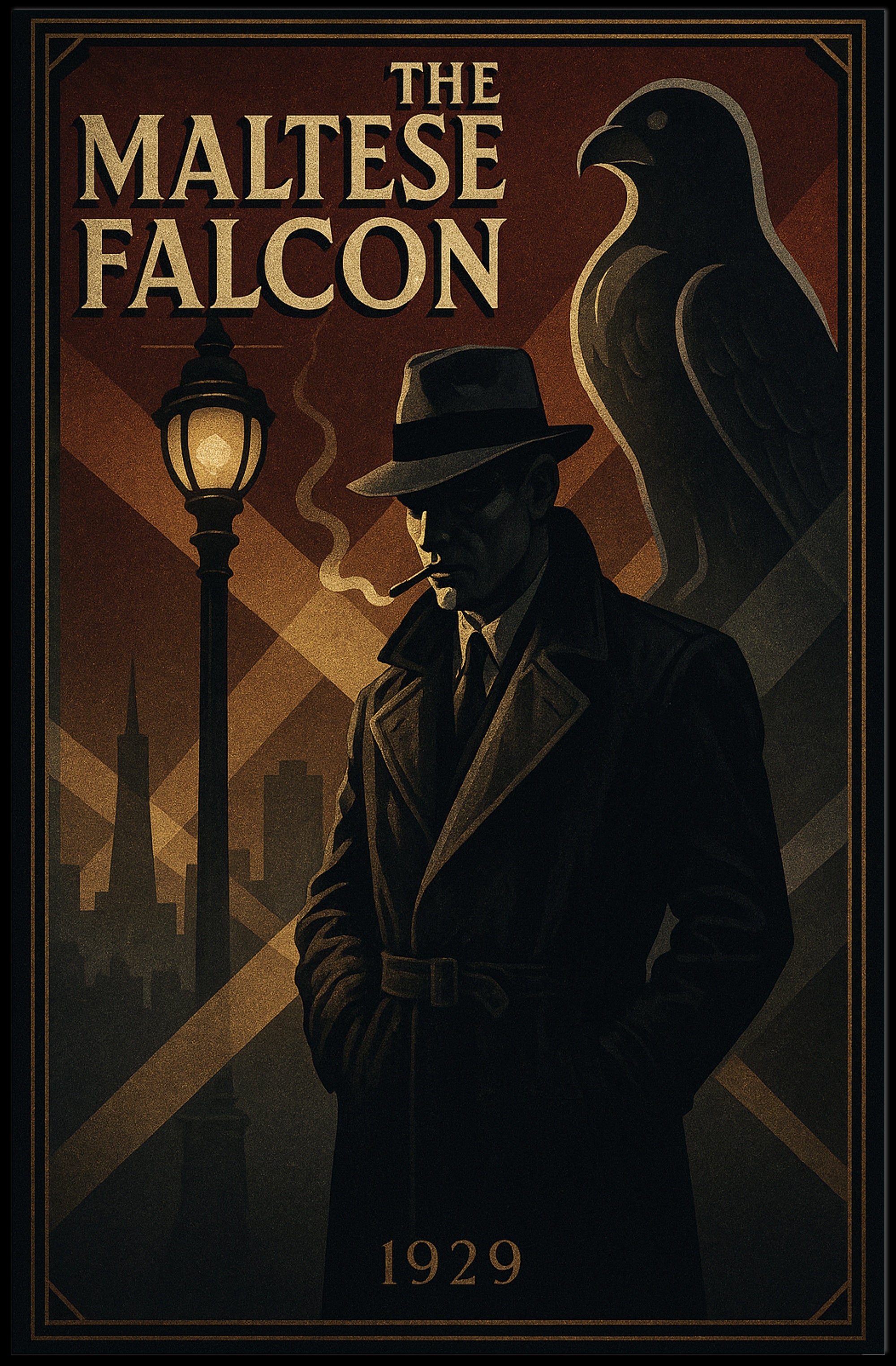 The Maltese Falcon Noir Film Poster Pop Culture Poster