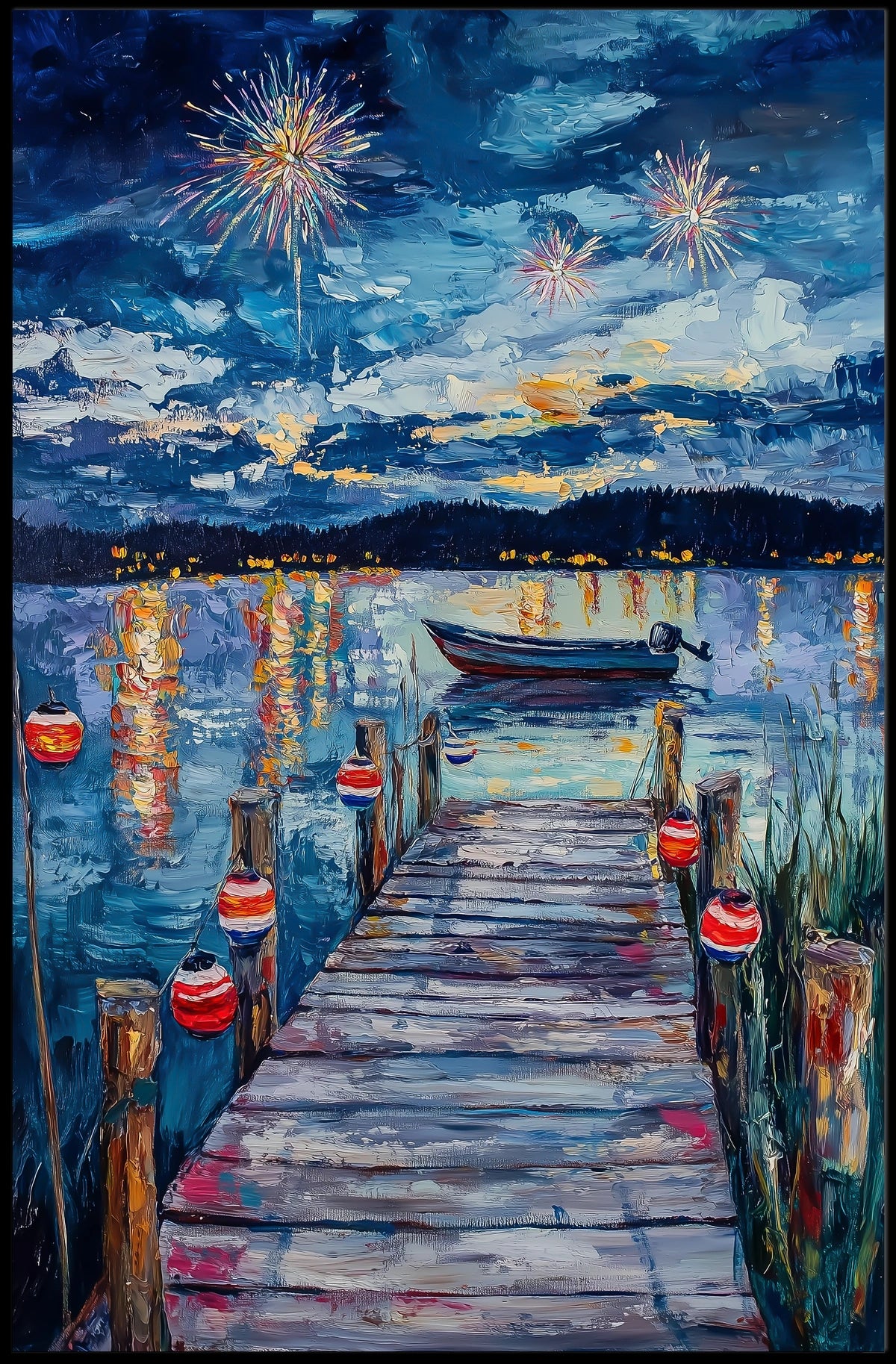 peaceful lakeside Poster