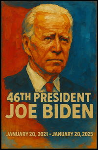 Biden Patriotic Expressionism Oil Painting Poster