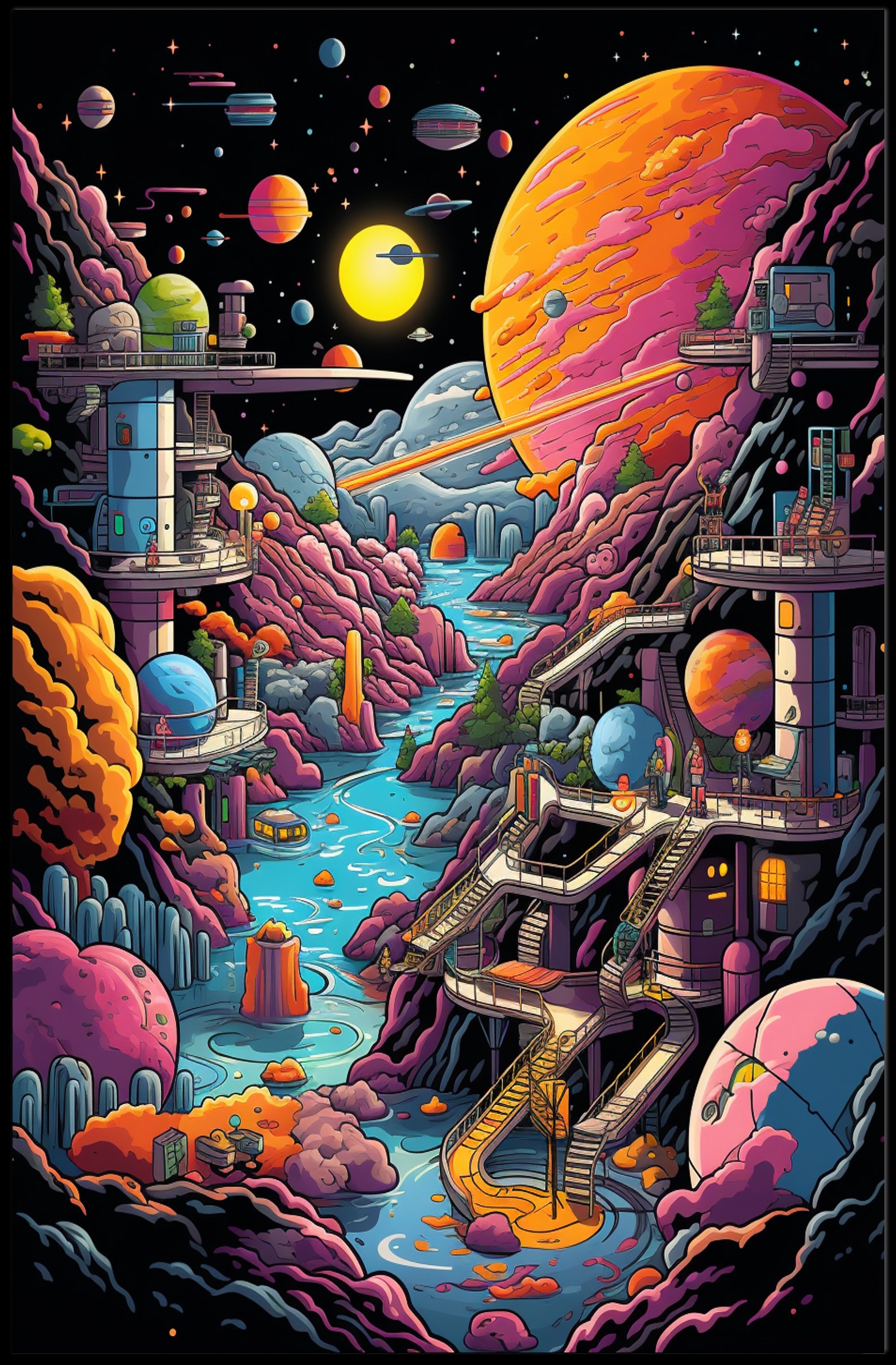 Cosmic Landscape Adventure Poster PosterGoat