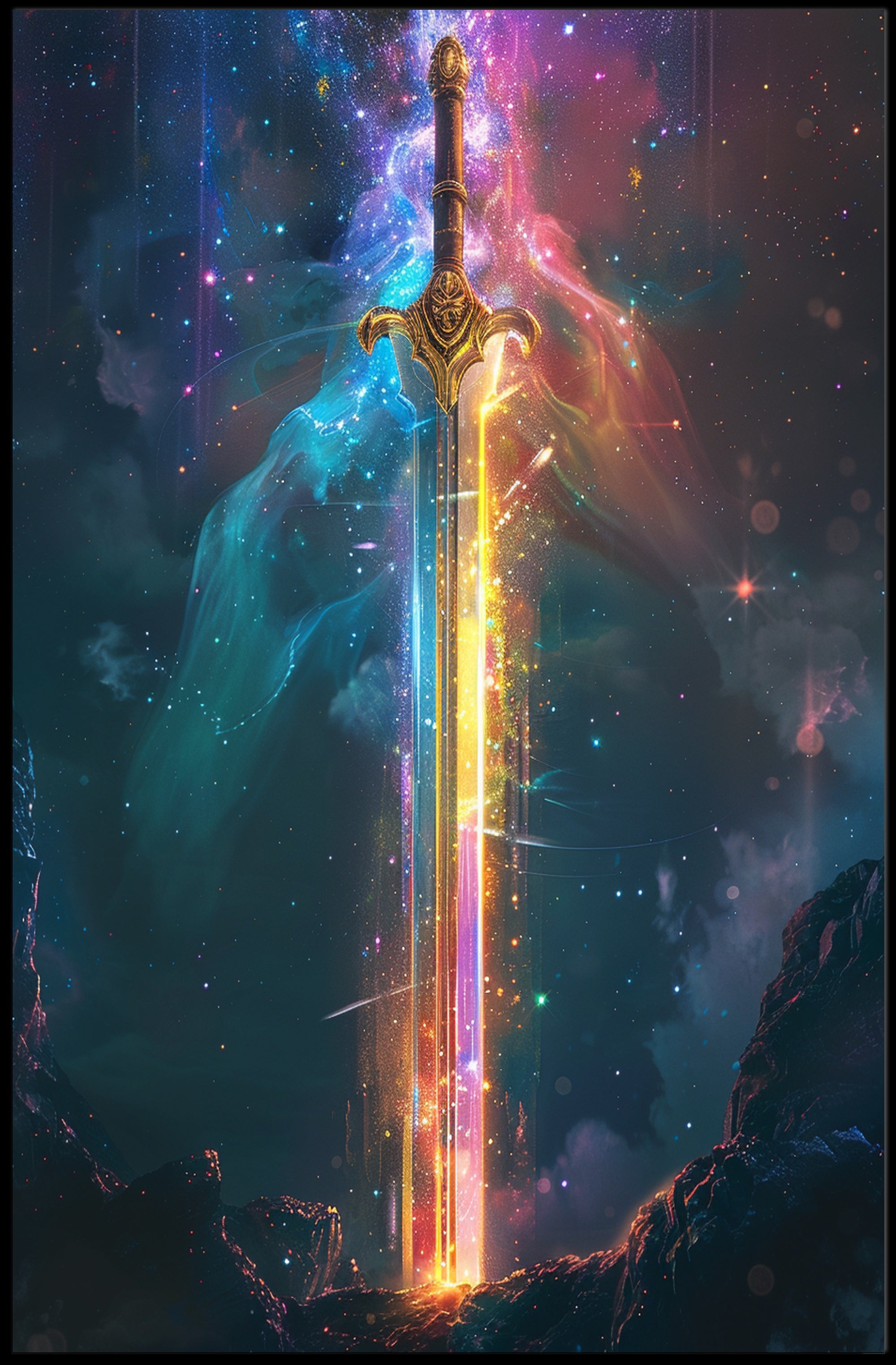 The Cosmic Sword Art Print Poster for Home Decor PosterGoat