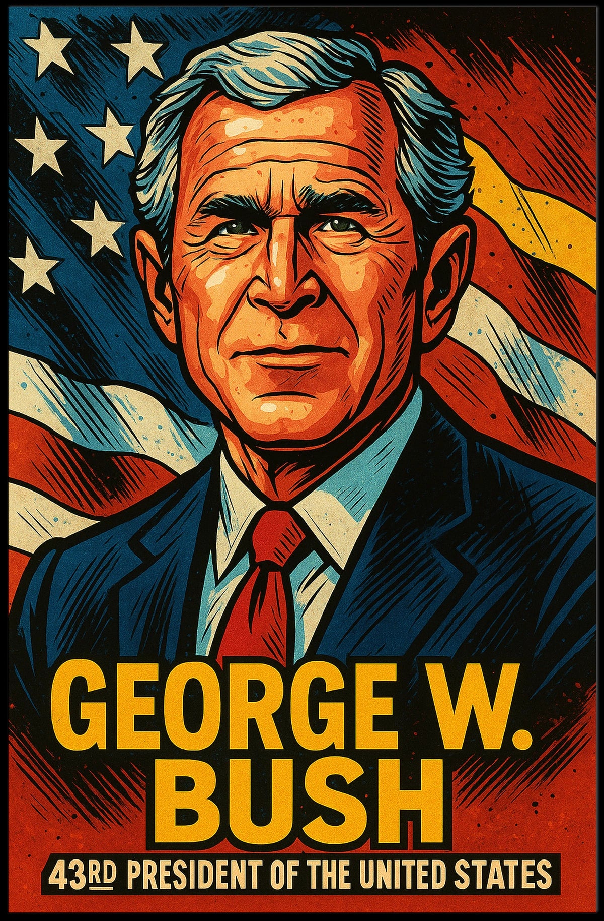 George W Bush 43Rd President Poster Wall Art Decor