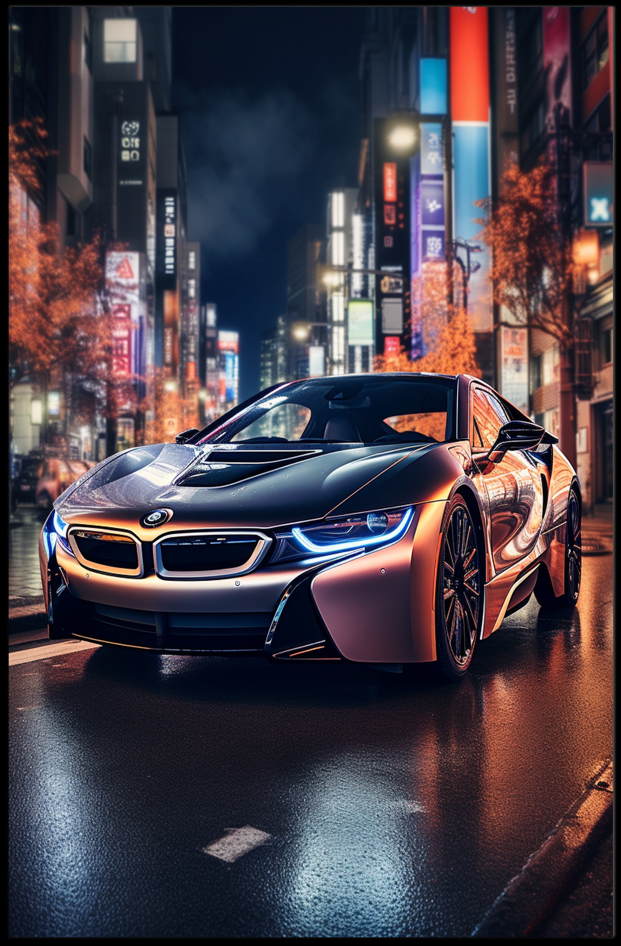 Sleek Night Drive Poster PosterGoat