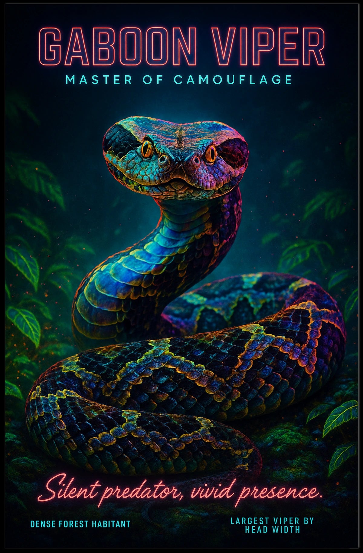 Gaboon Viper Master of Camouflage Poster