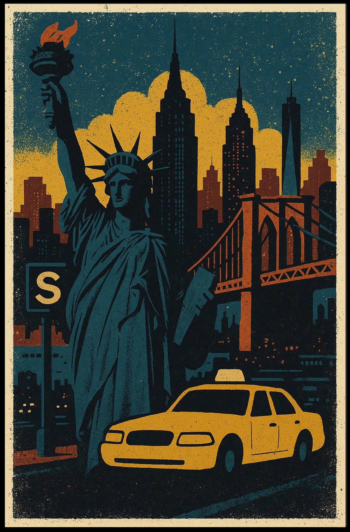 Iconic New York City Poster For Modern Home Decor Fans