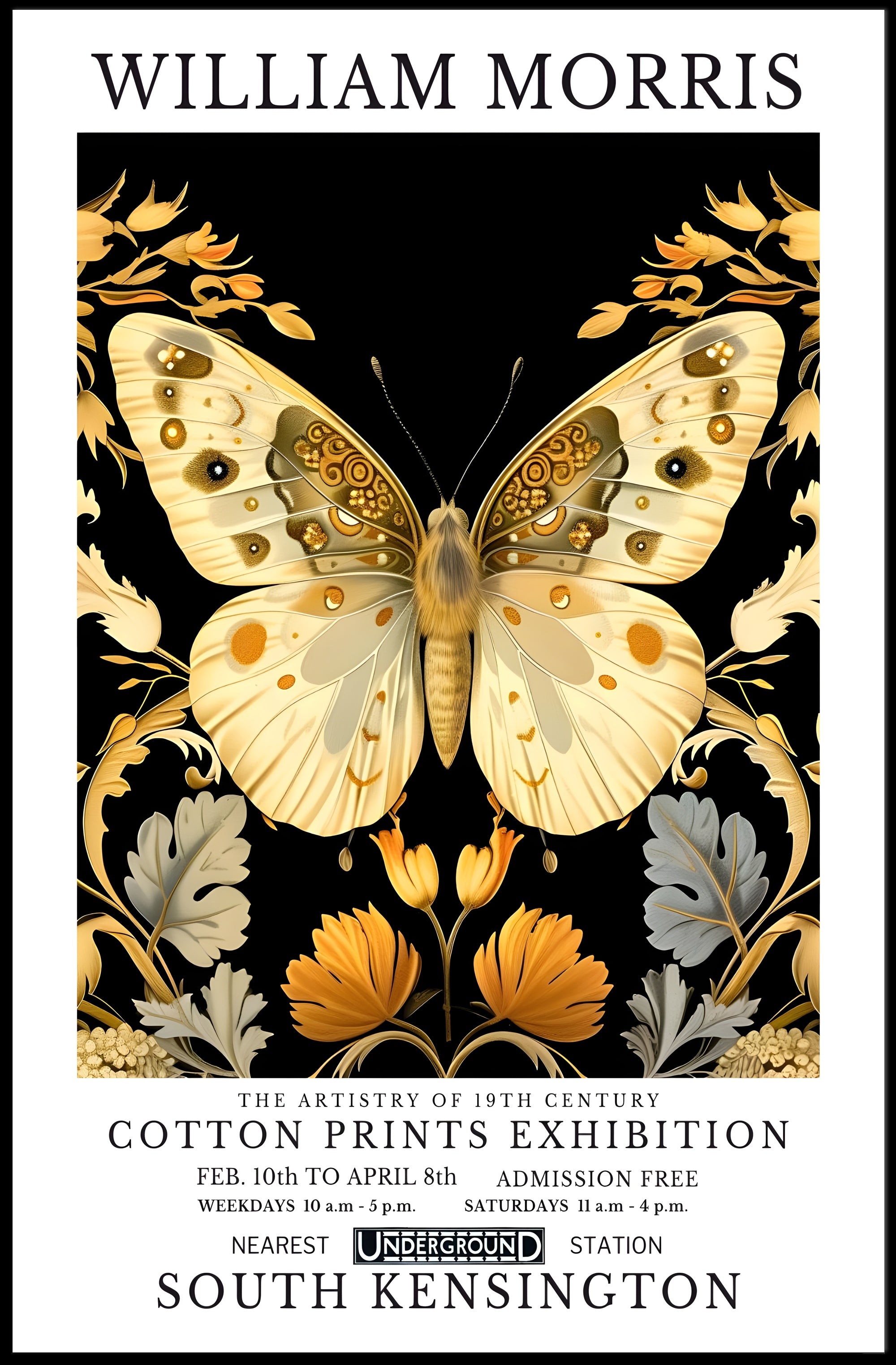 19th Century William Morris Art Exhibition Heritage Poster