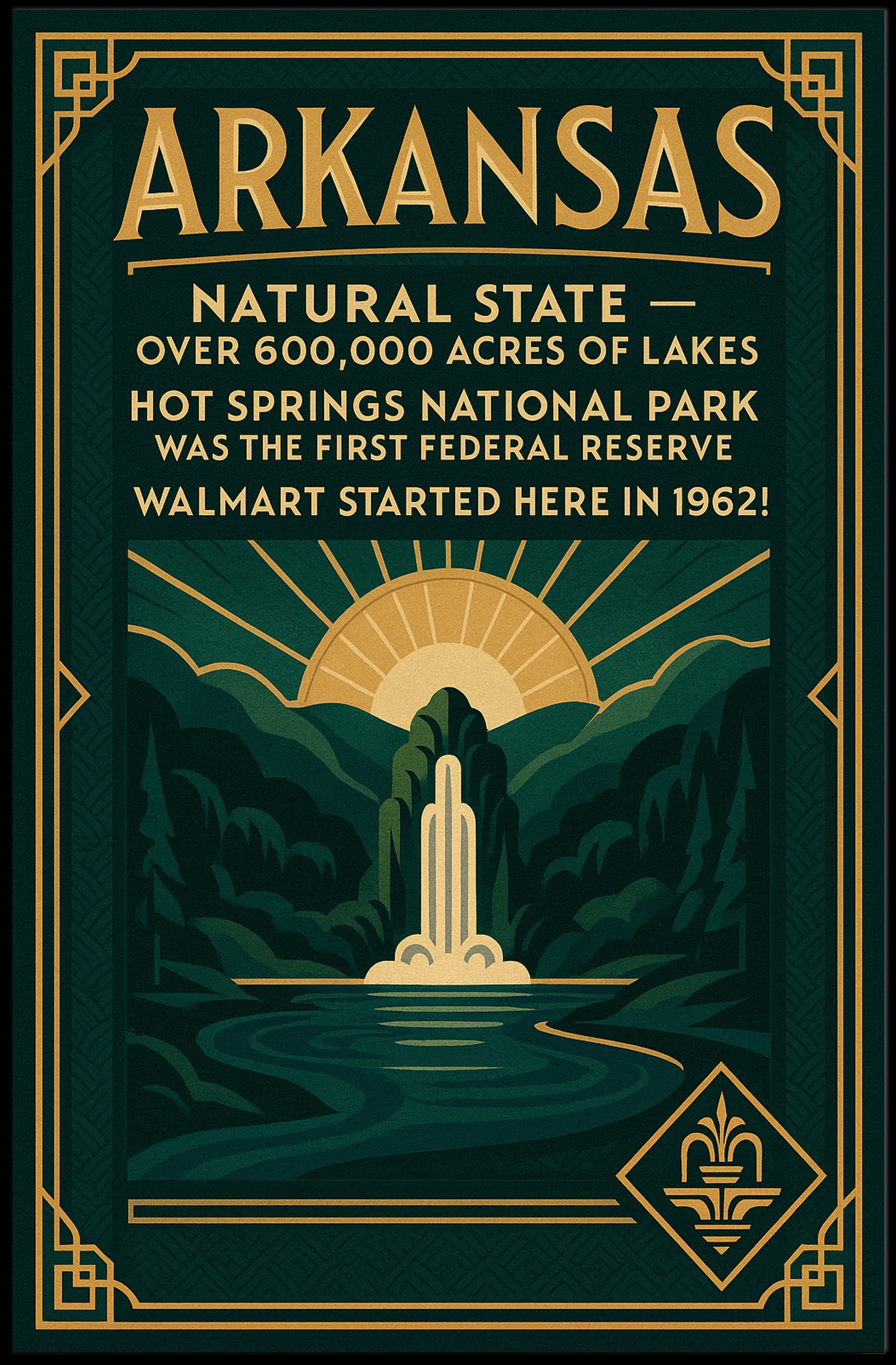 Arkansas The Natural State Poster