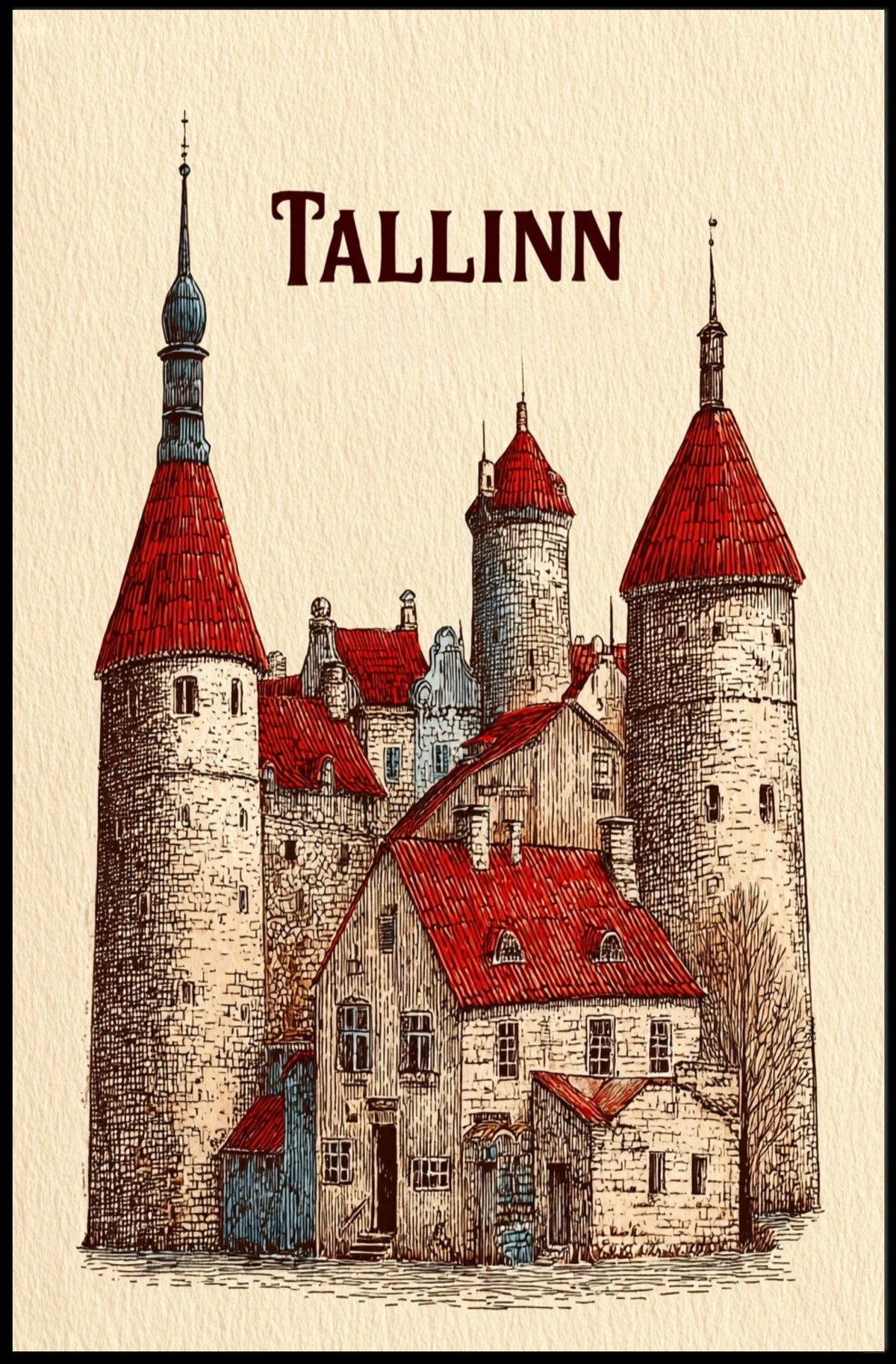 Tallinn A Historic Cityscape Poster