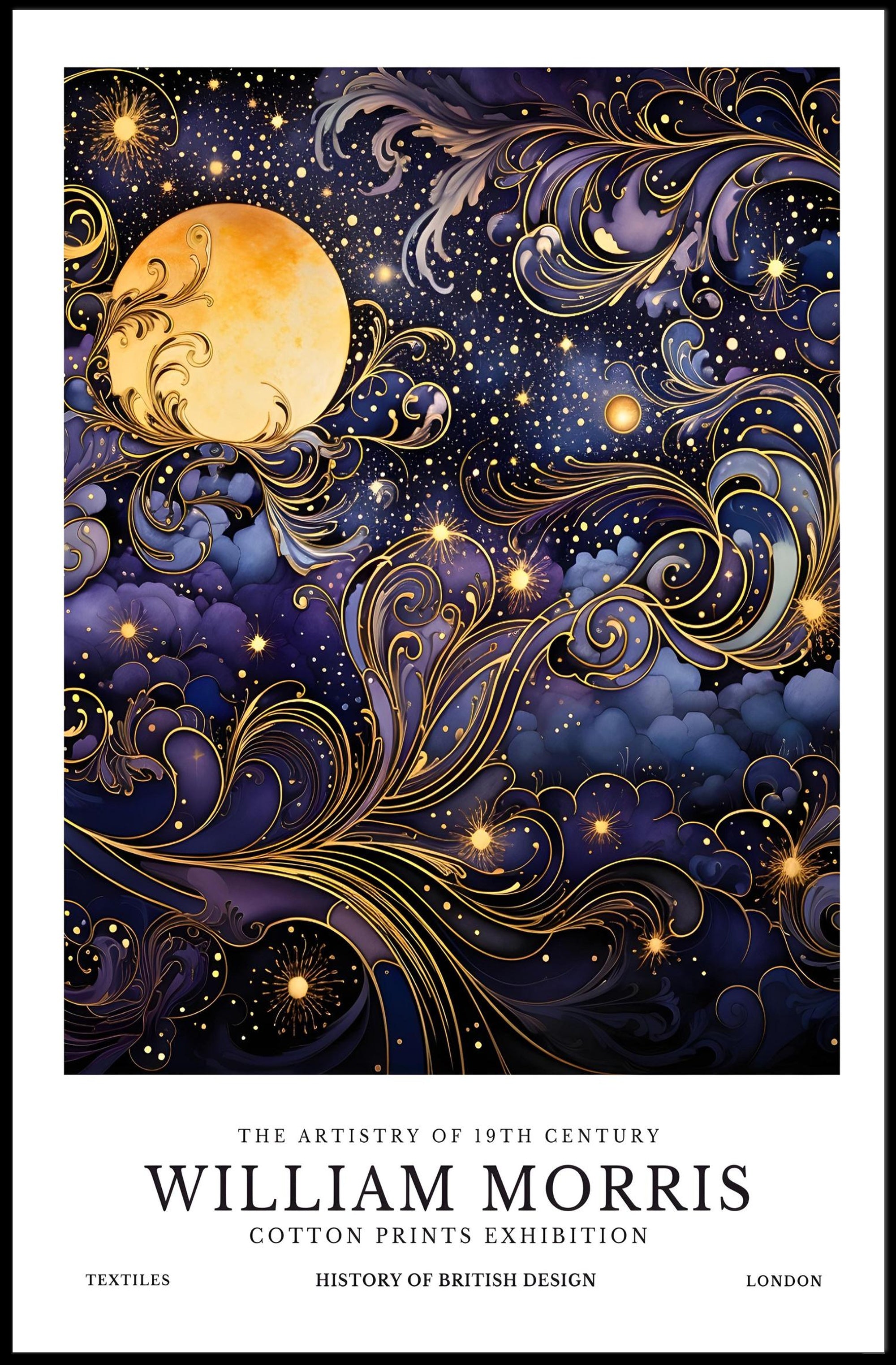 William Morris Cotton Prints Exhibition Poster