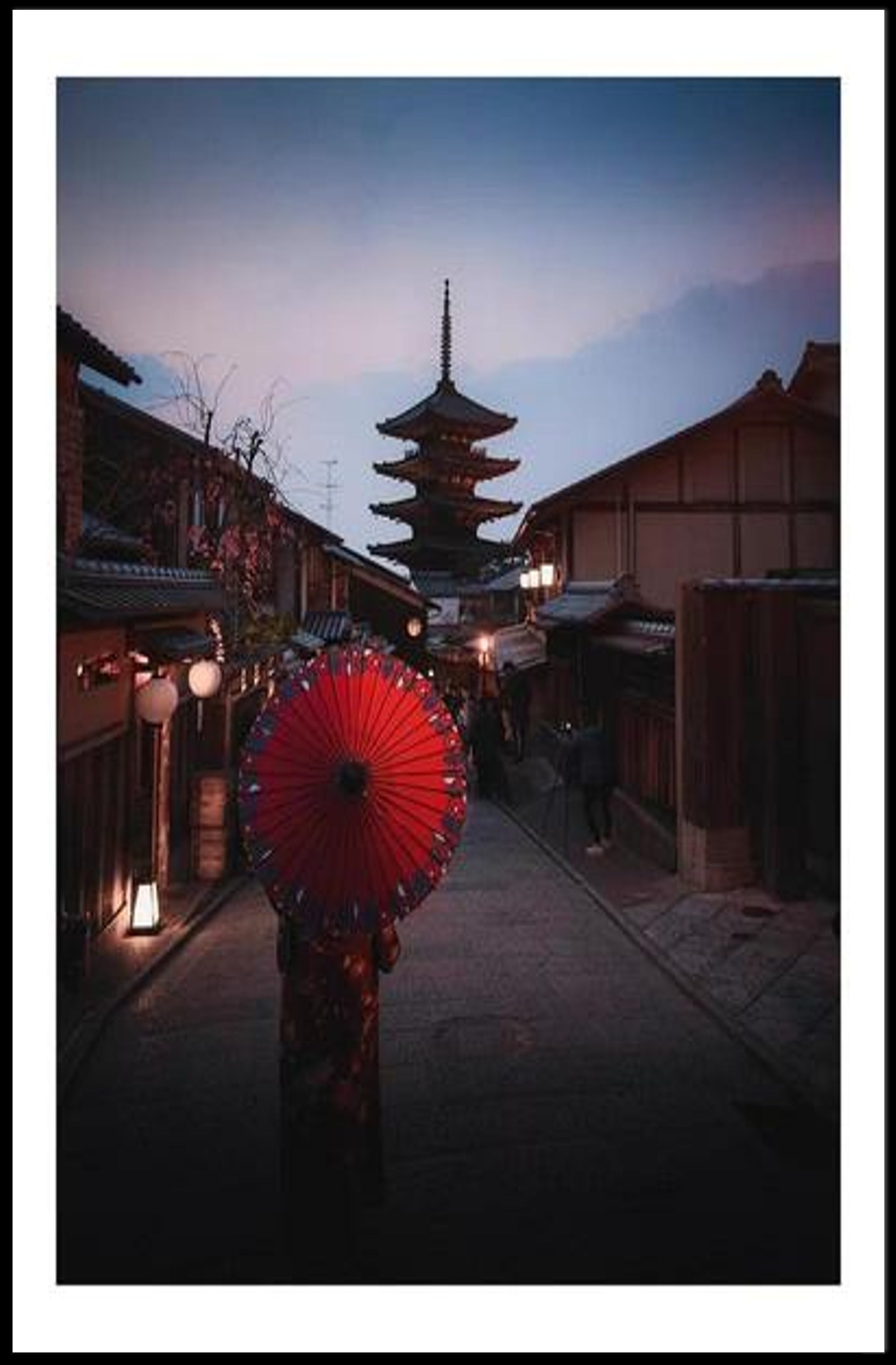 Evening Stroll in Kyoto Poster PosterGoat