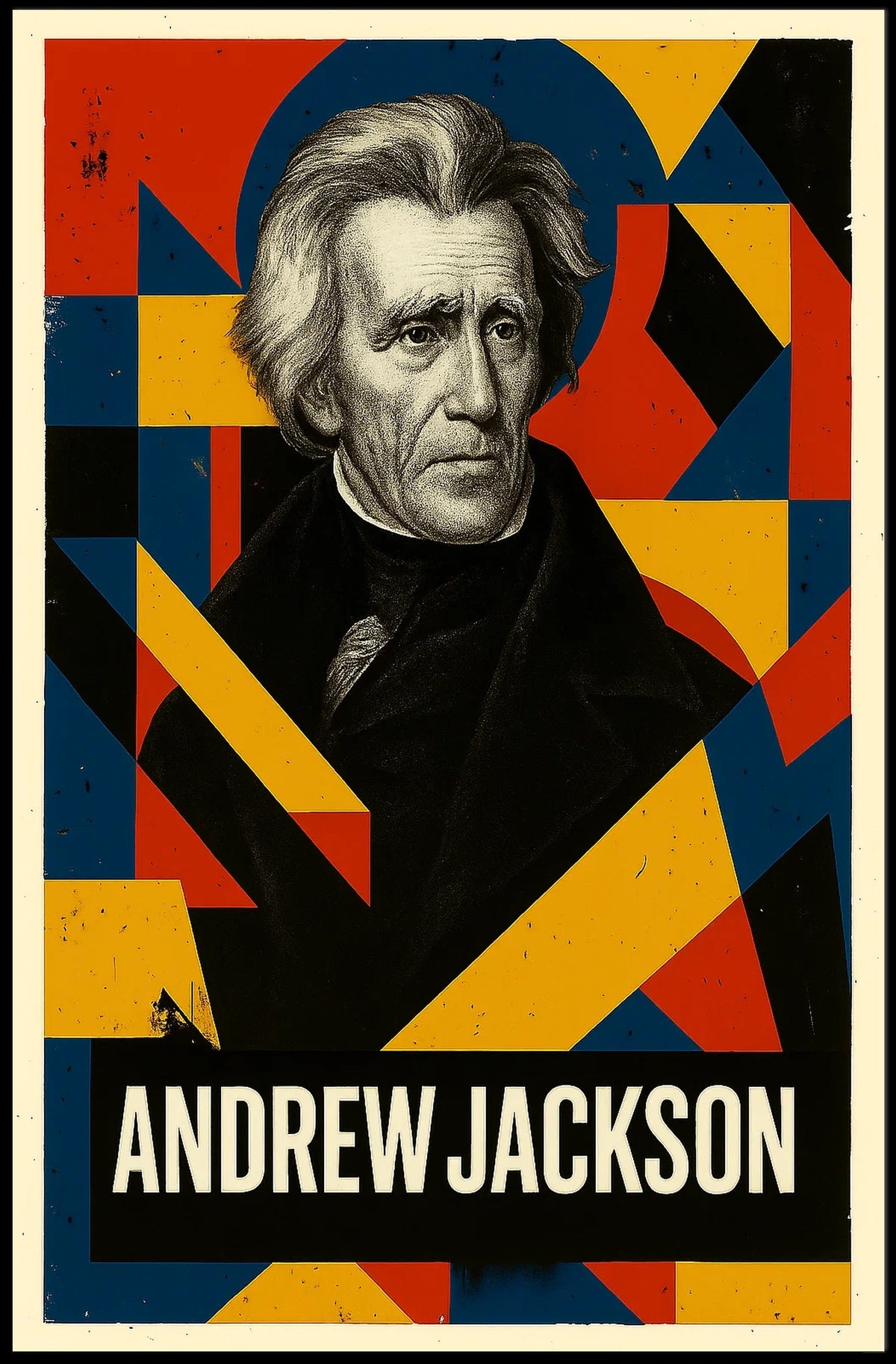 Andrew Jackson 7th President of the United States Abstract Pop Poster