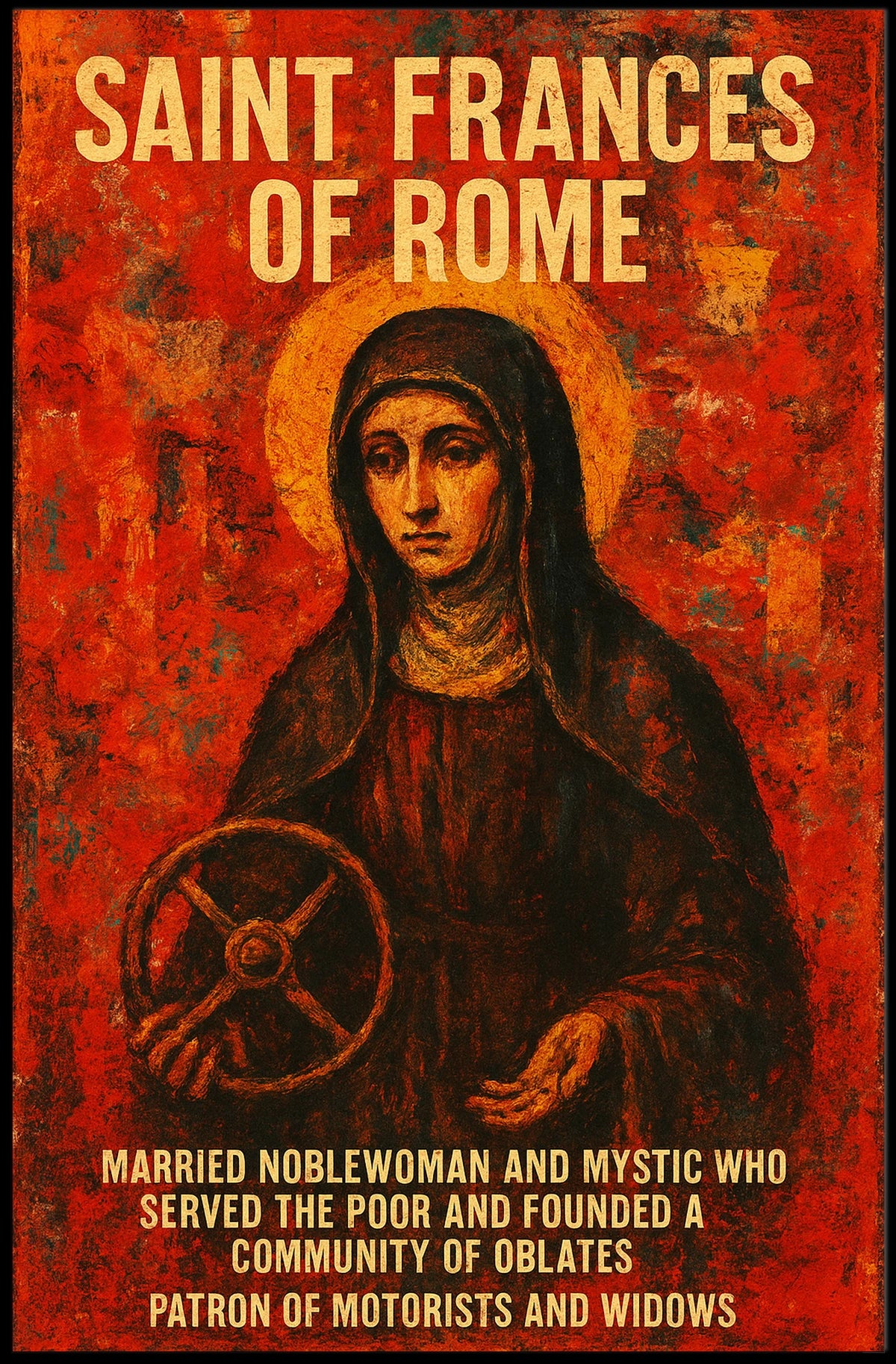 Saint Frances Of Rome Poster