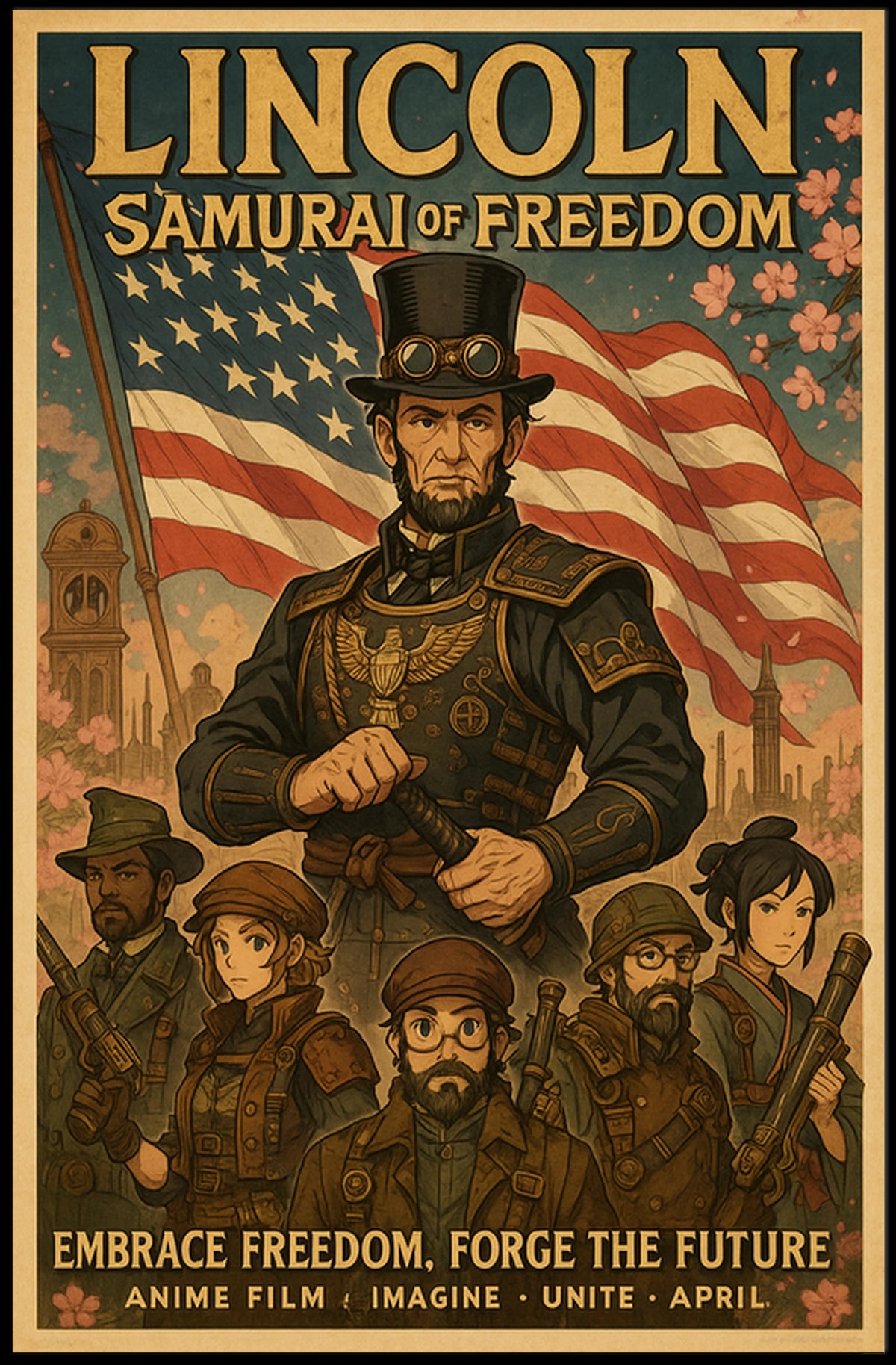 Lincoln Samurai of Freedom Poster