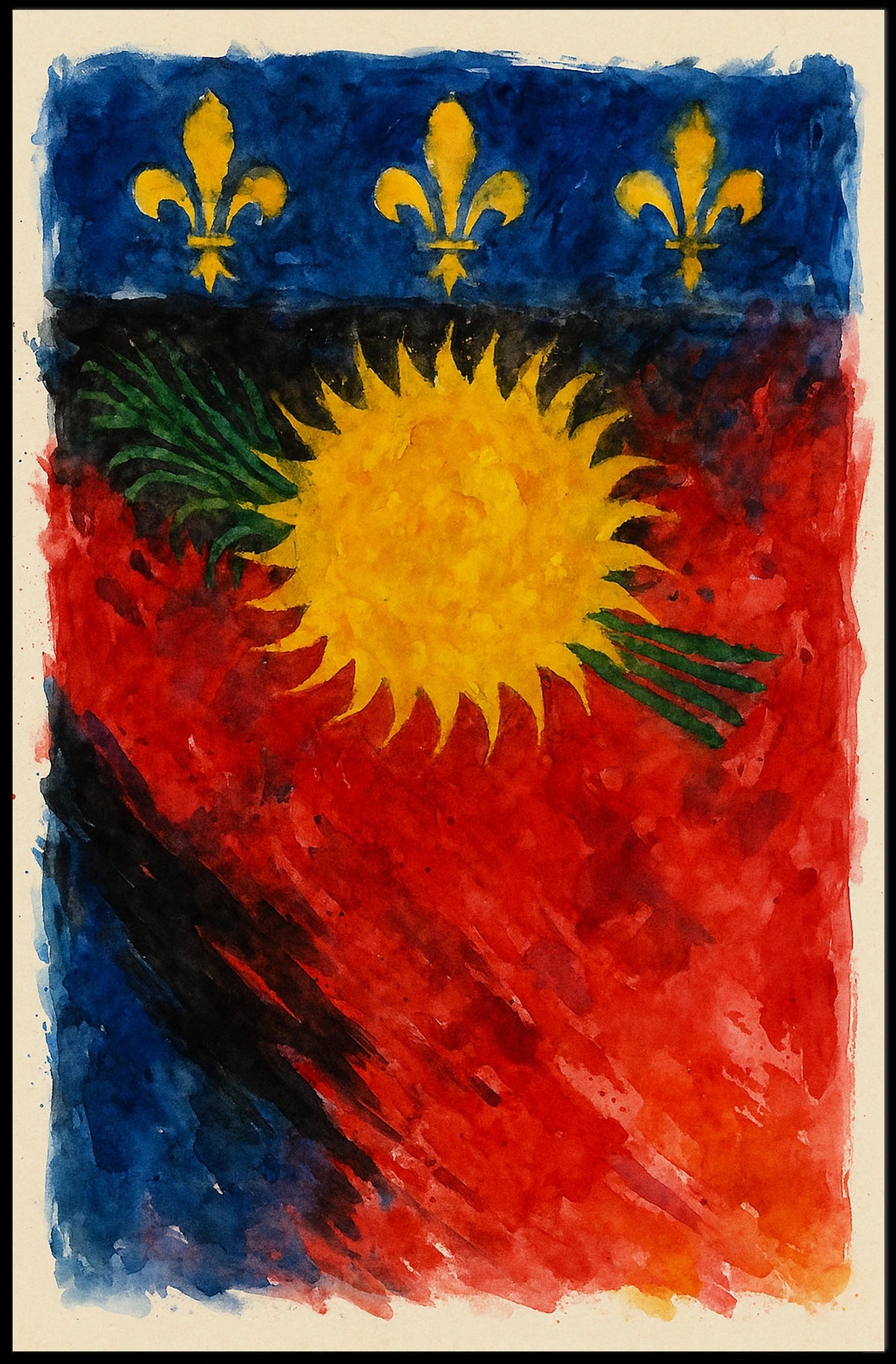 Vibrant Heraldic Emblem Poster