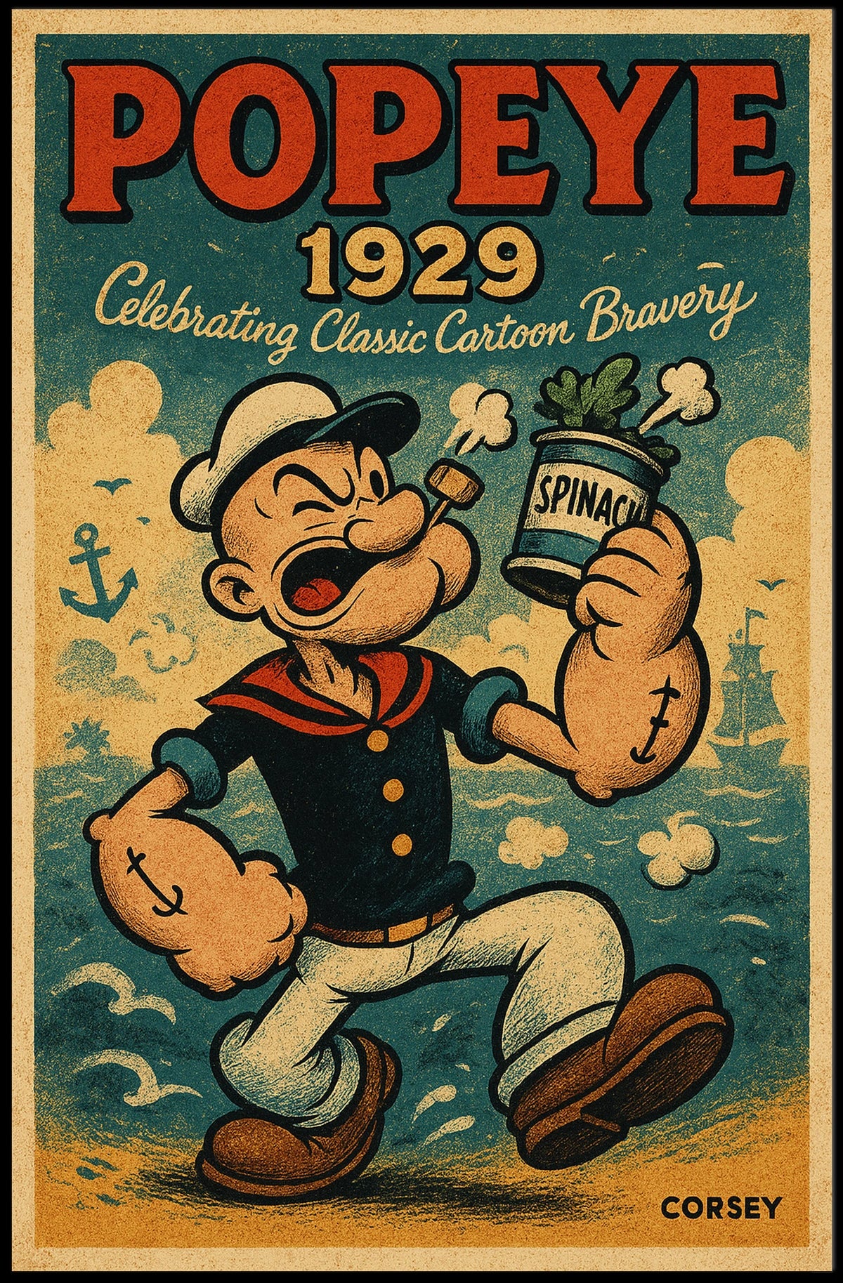 Popeye 1929 Art Poster POP-170