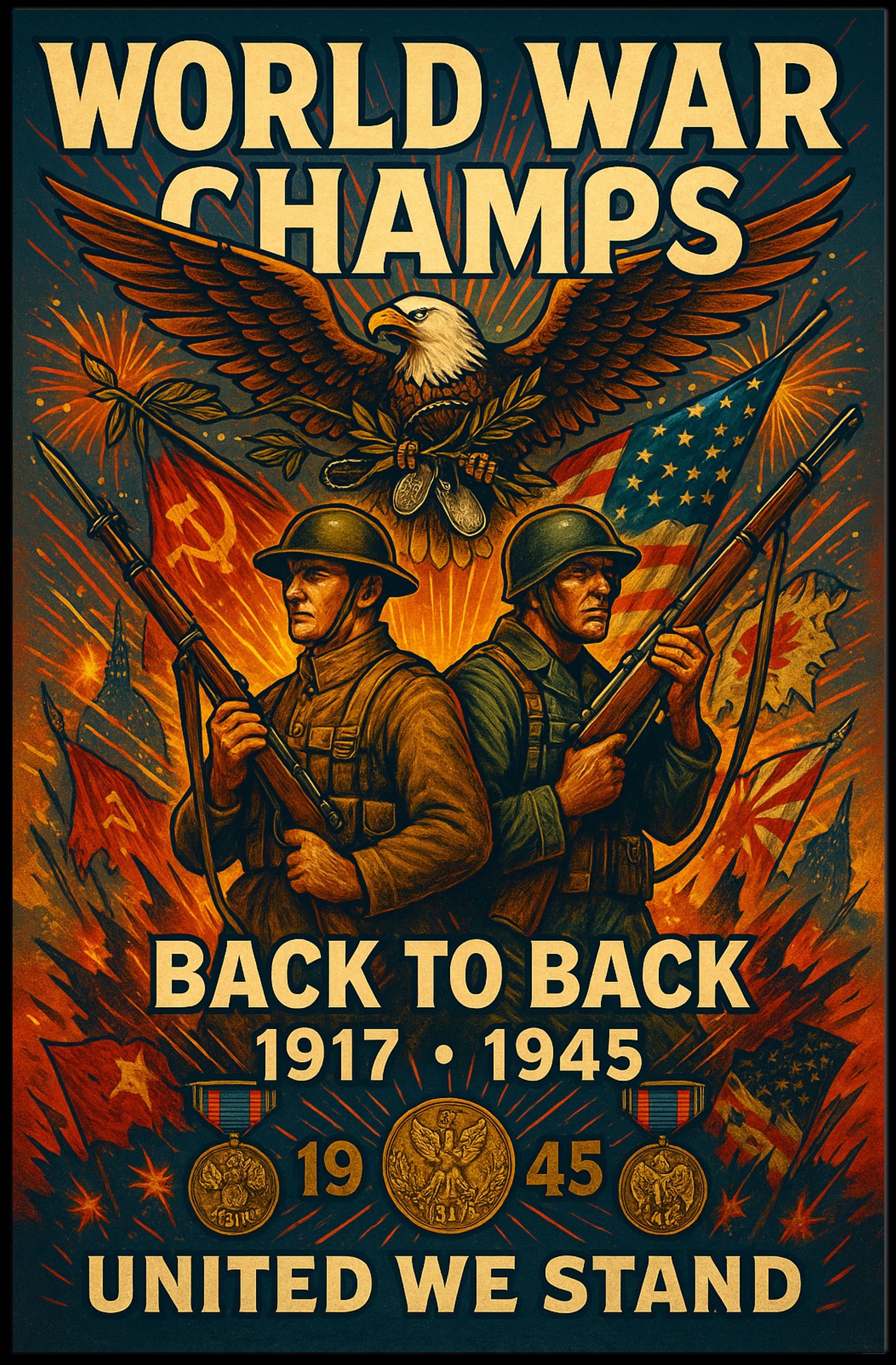 World War Champs Poster PosterGoat