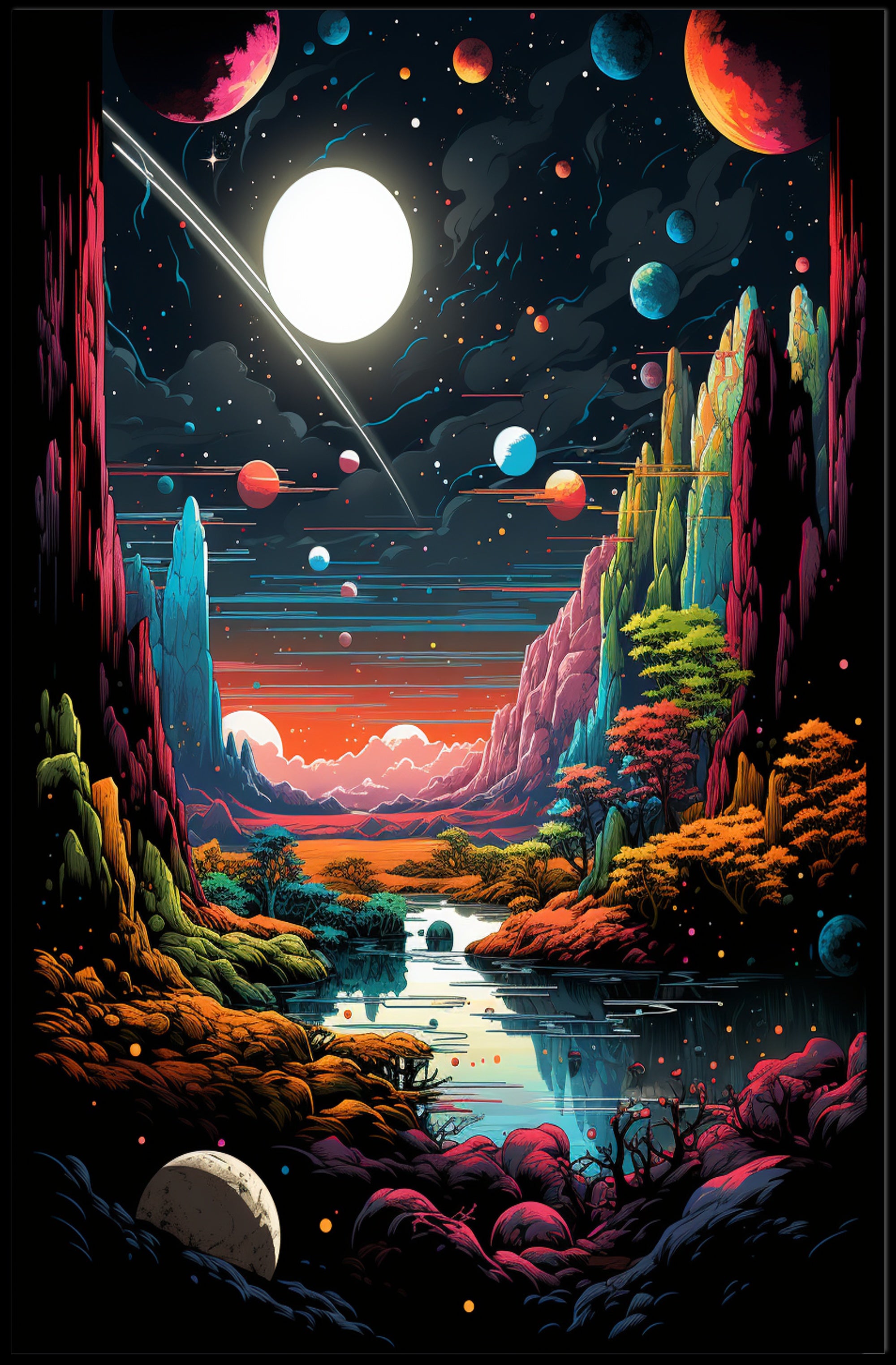 Cosmic Landscape Poster PosterGoat