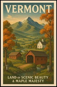 Vermont Land of Scenic Beauty Poster