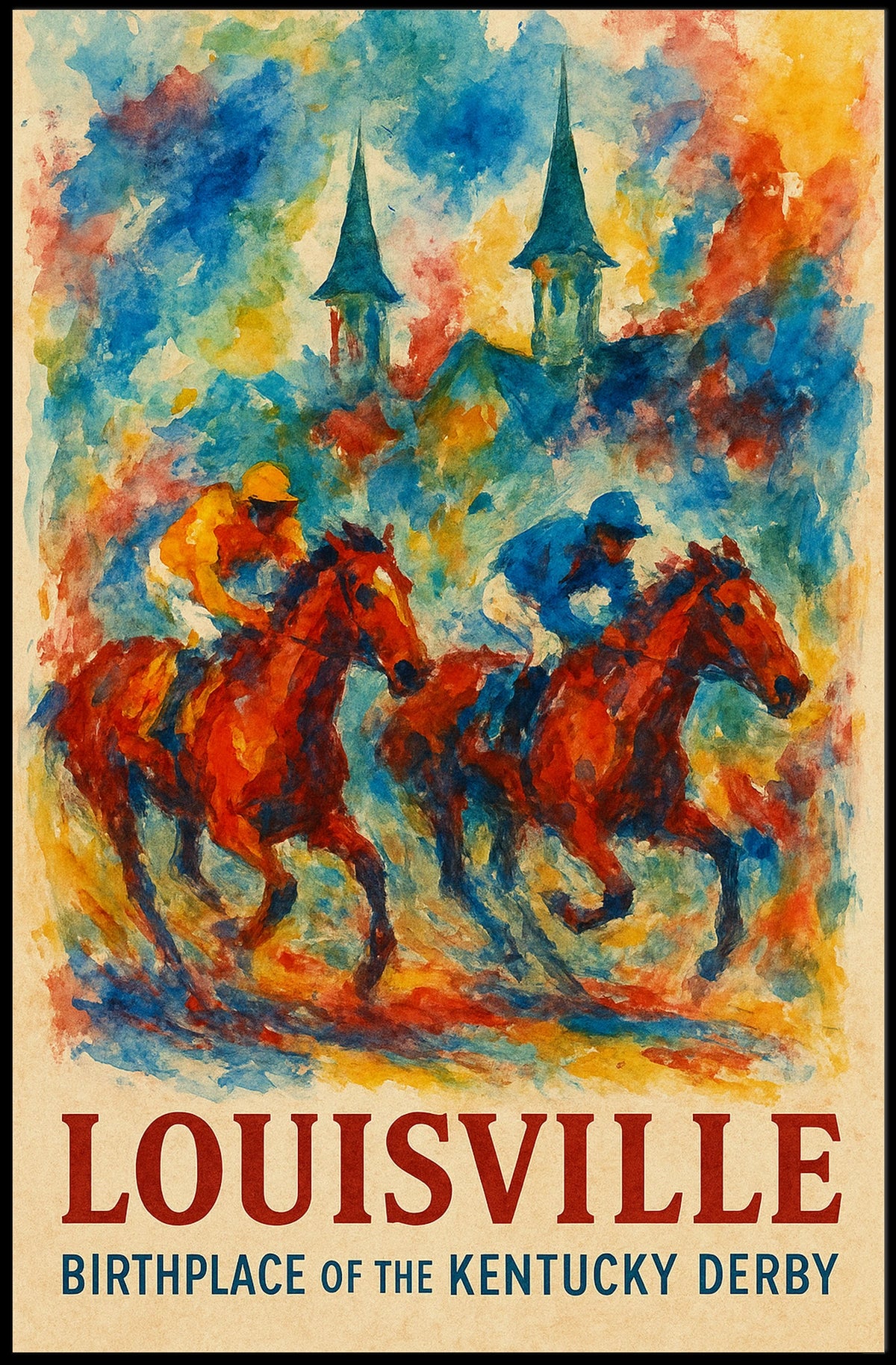 Louisville Birthplace of the Kentucky Derby Poster