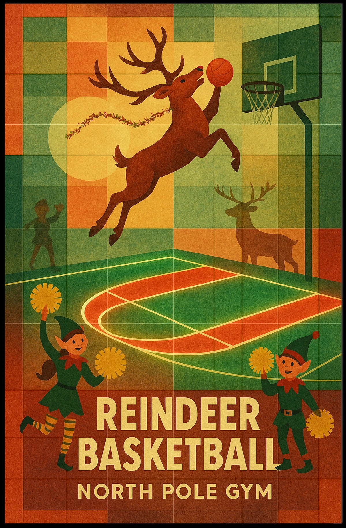 Reindeer Basketball Extravaganza Poster
