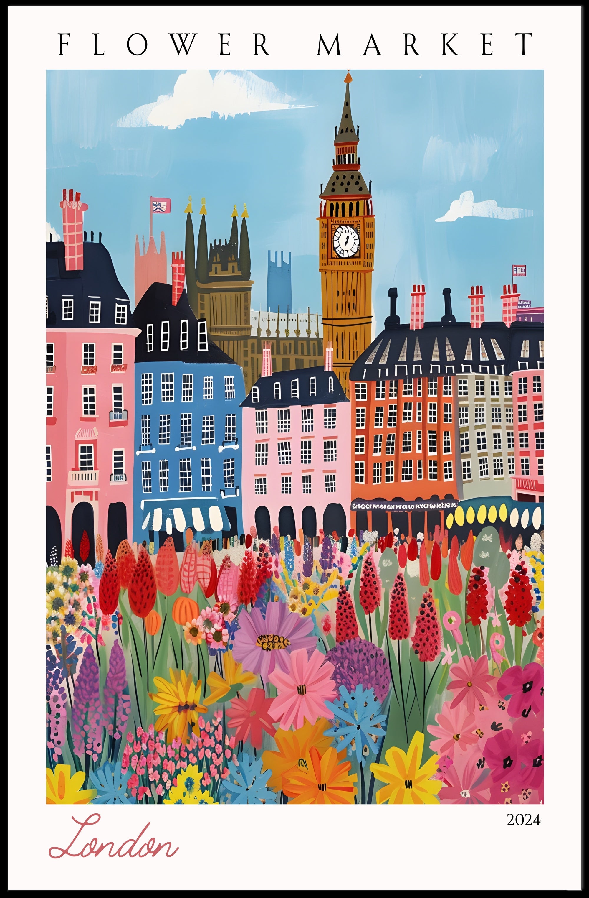 London Flower Market 2024 Poster PosterGoat