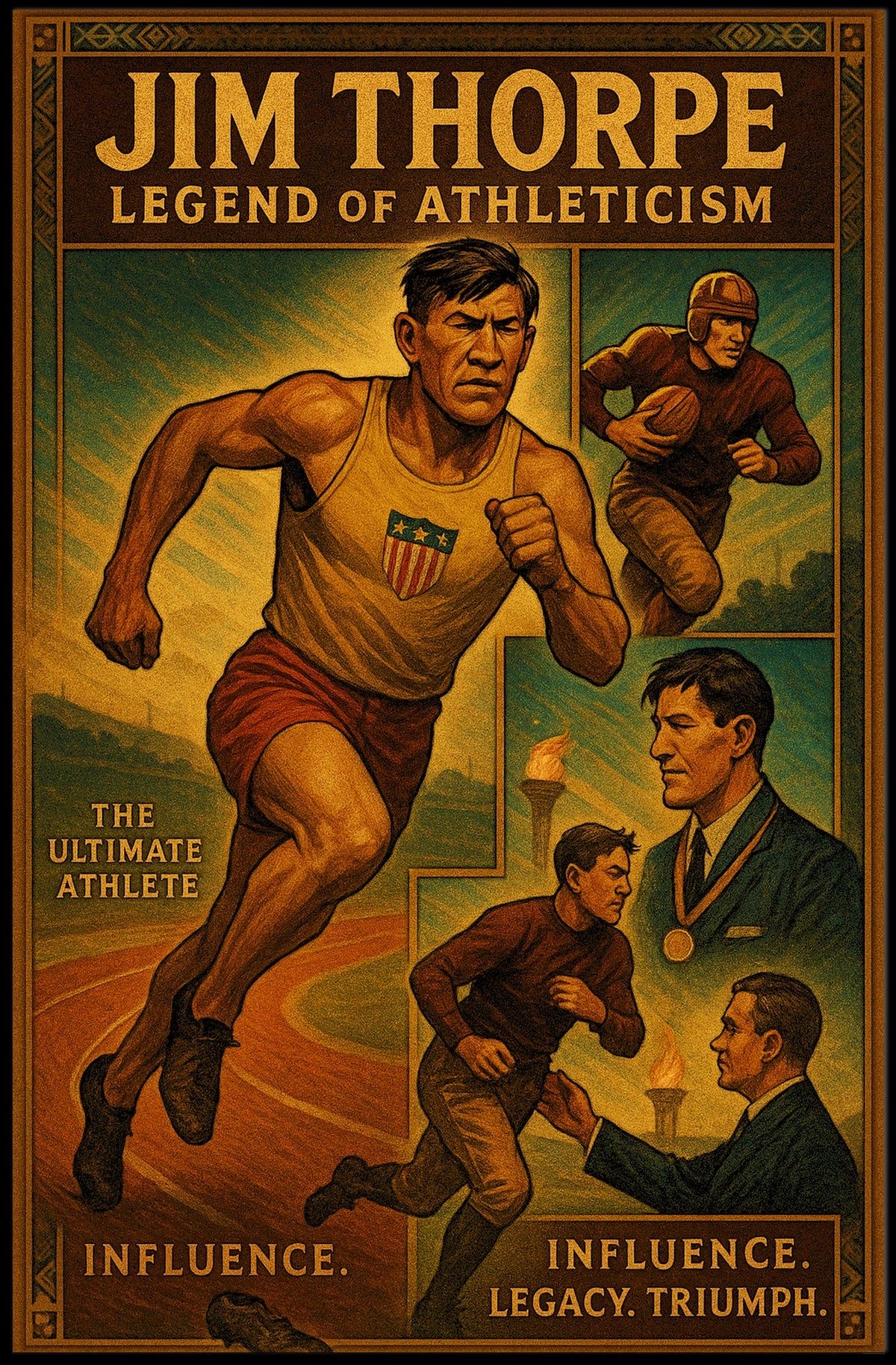 Jim Thorpe Celebrating a Sports Legend Poster