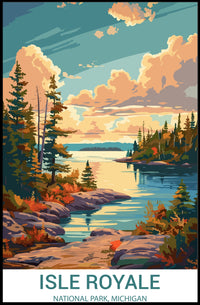 Isle Royale Tranquil Scene National Park Poster