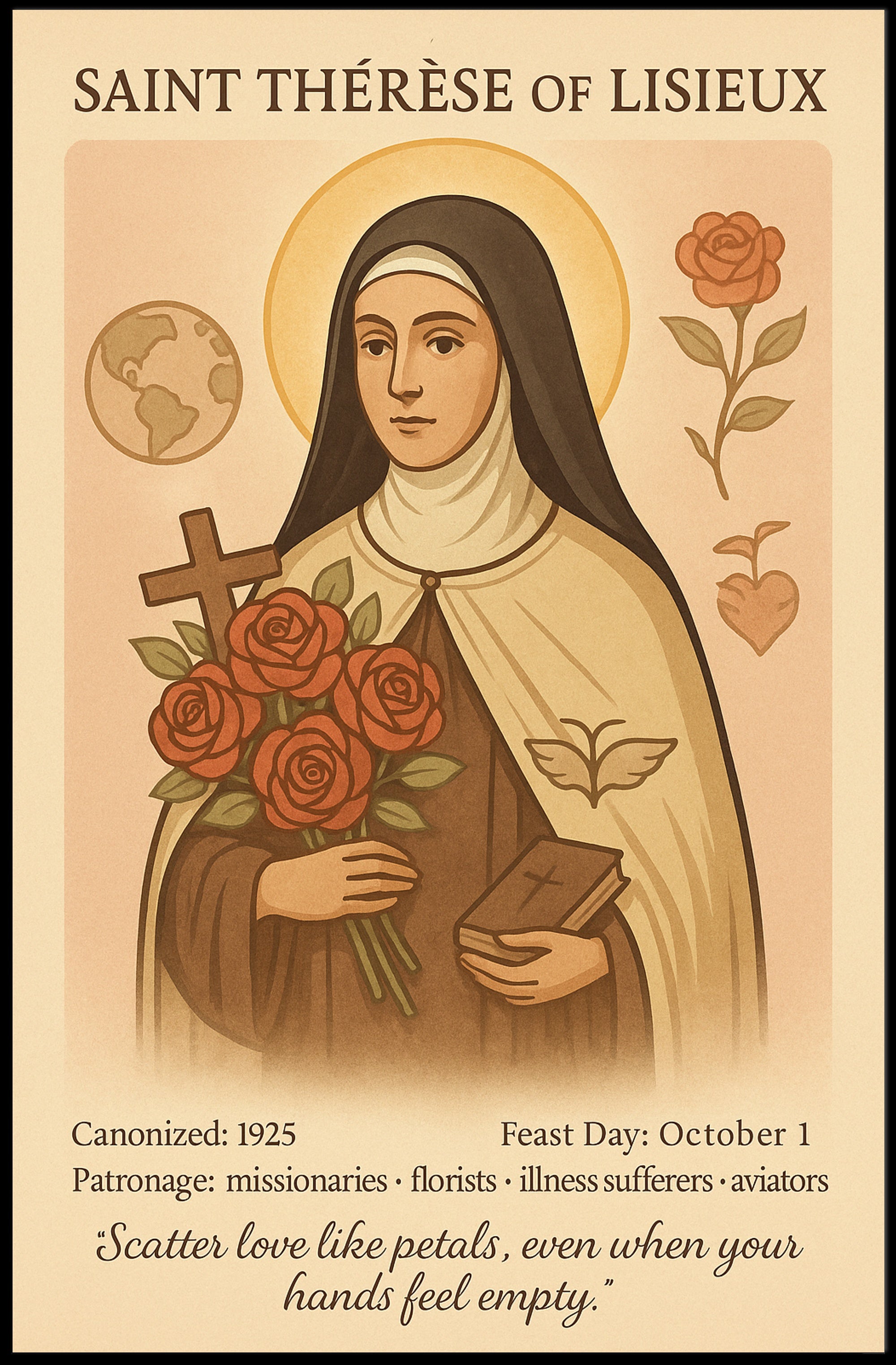 Saint Thérèse of Lisieux Devotional Cultural Heritage Poster