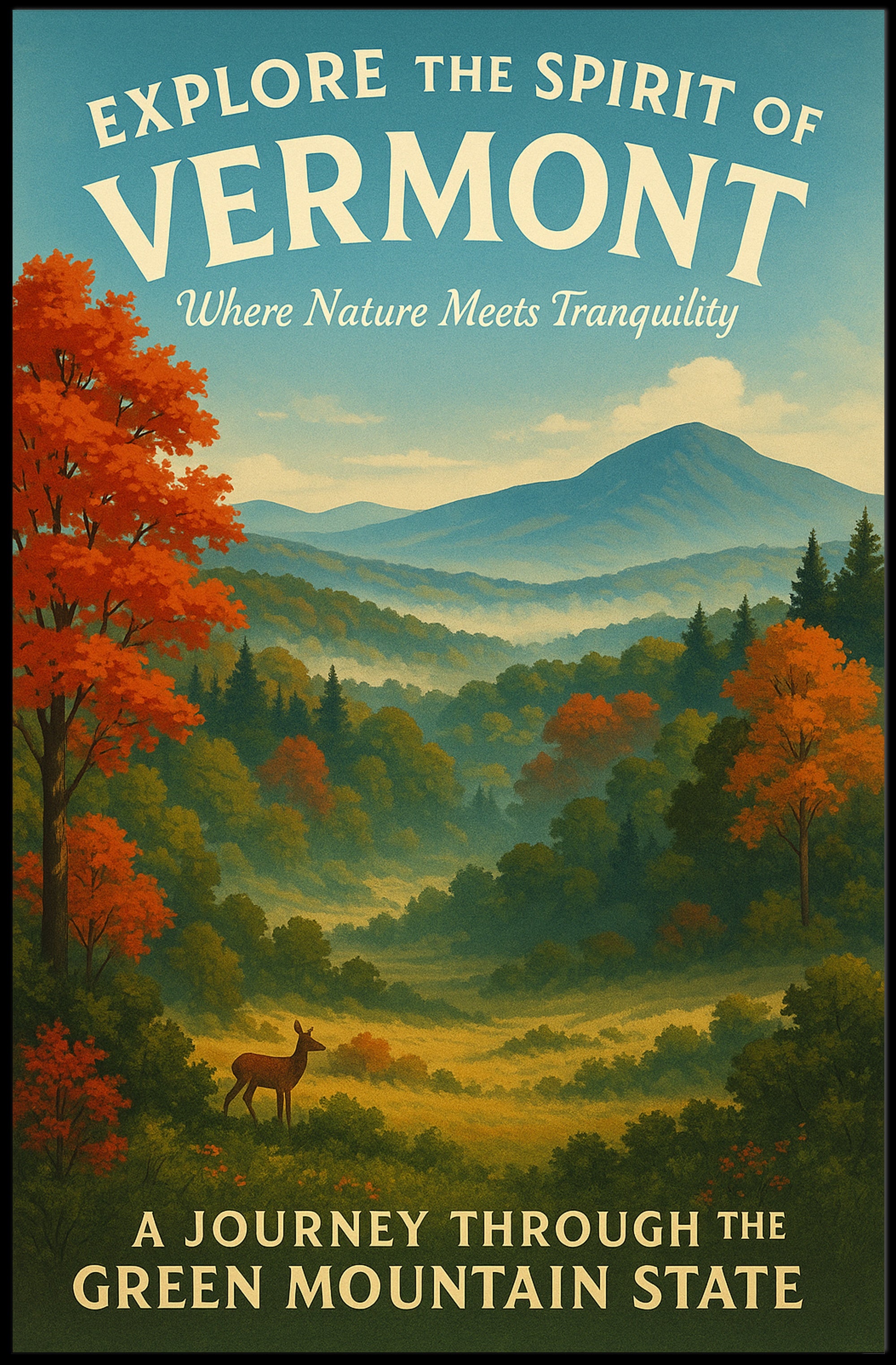 Explore The Spirit Of Vermont Poster Art