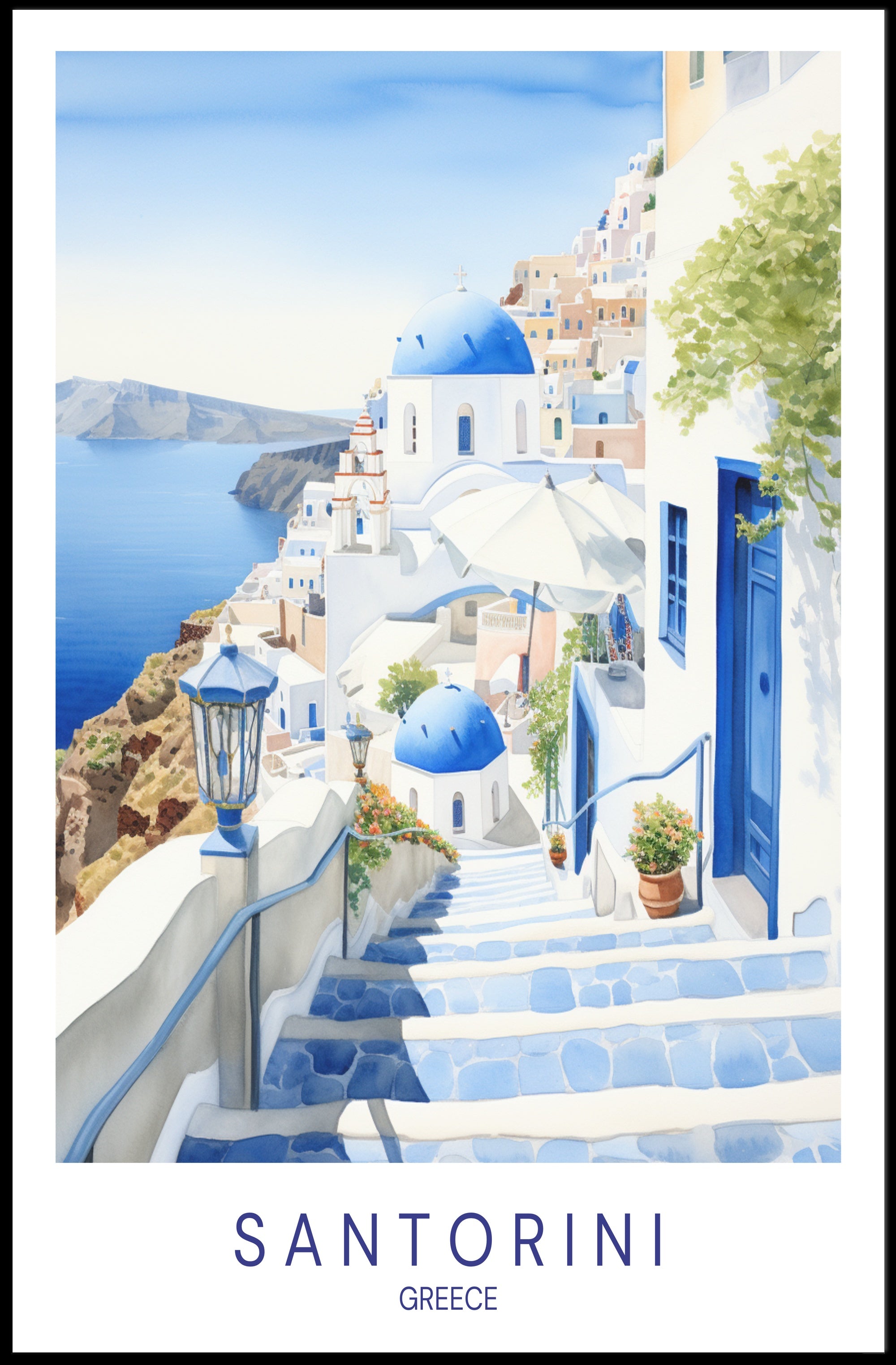Santorini, Greece Poster PosterGoat