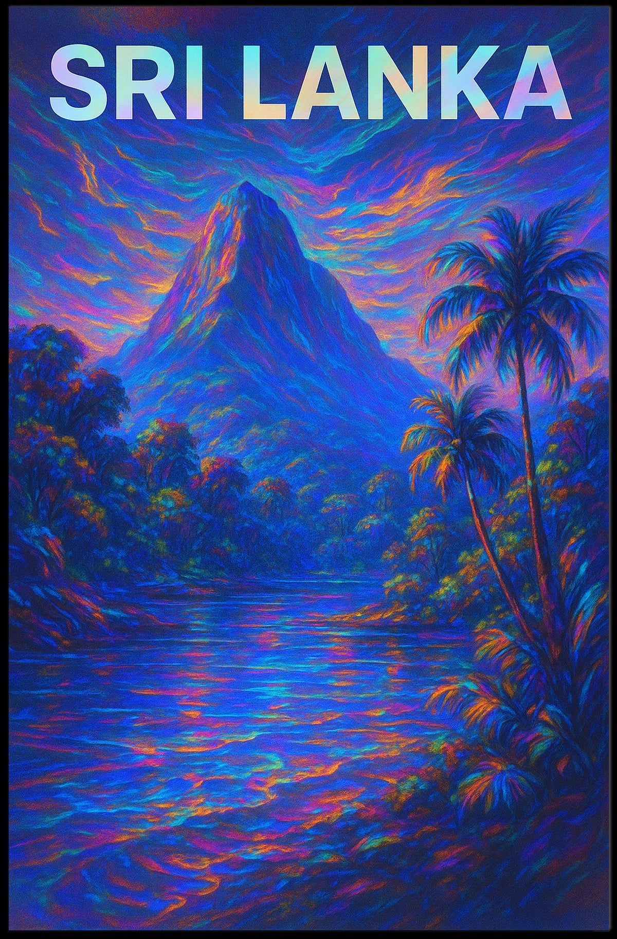 Sri Lanka Vibrant Landscape Poster