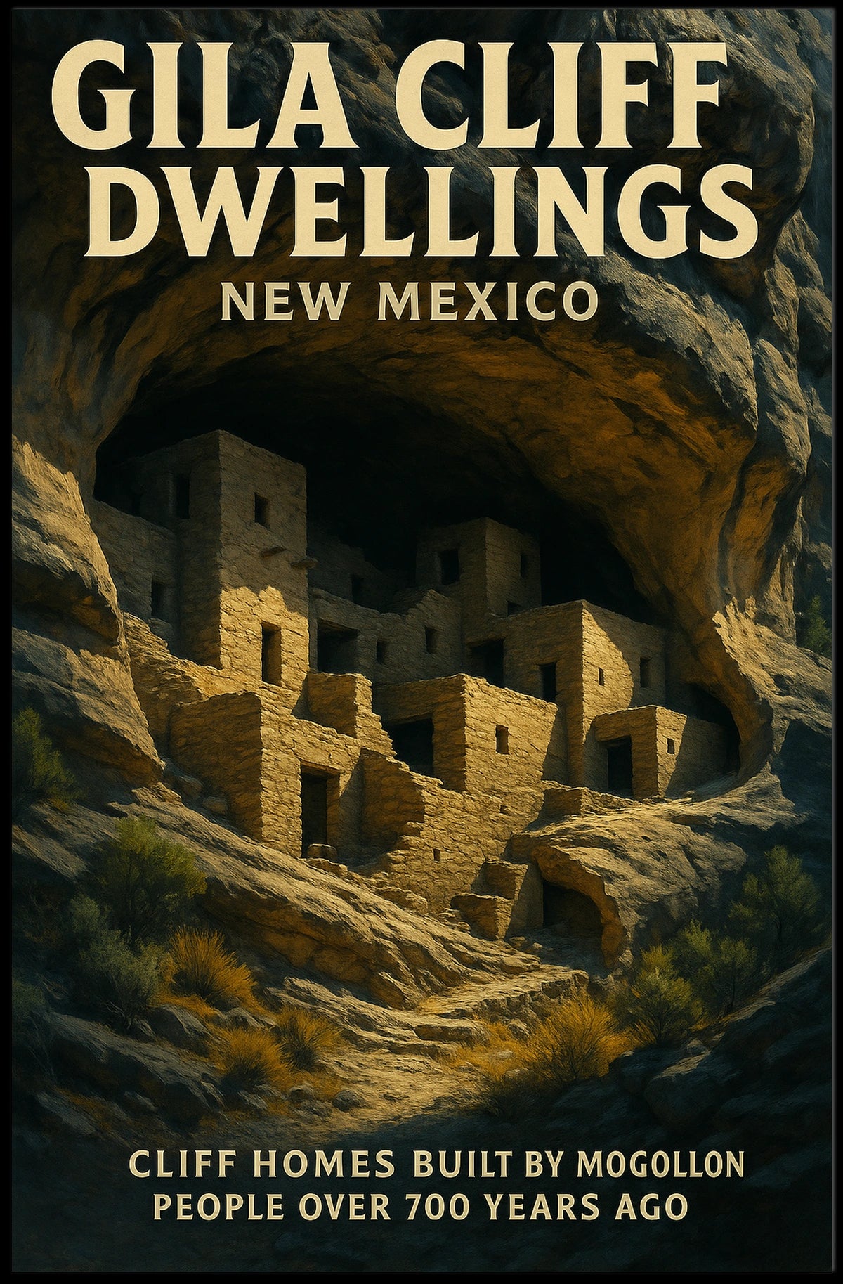 Gila Cliff Dwellings Poster