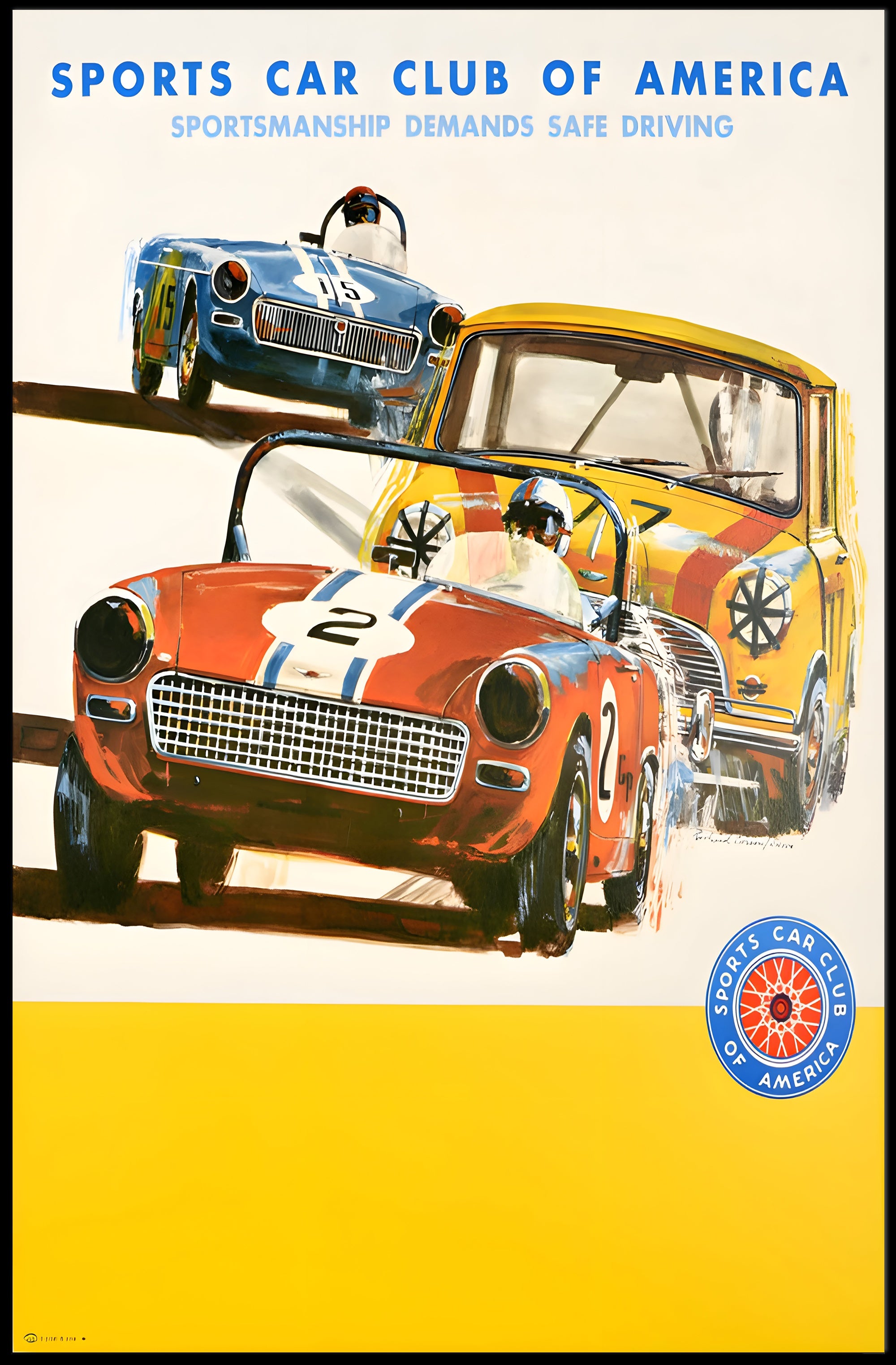 Sports Car Club of America Racing Poster