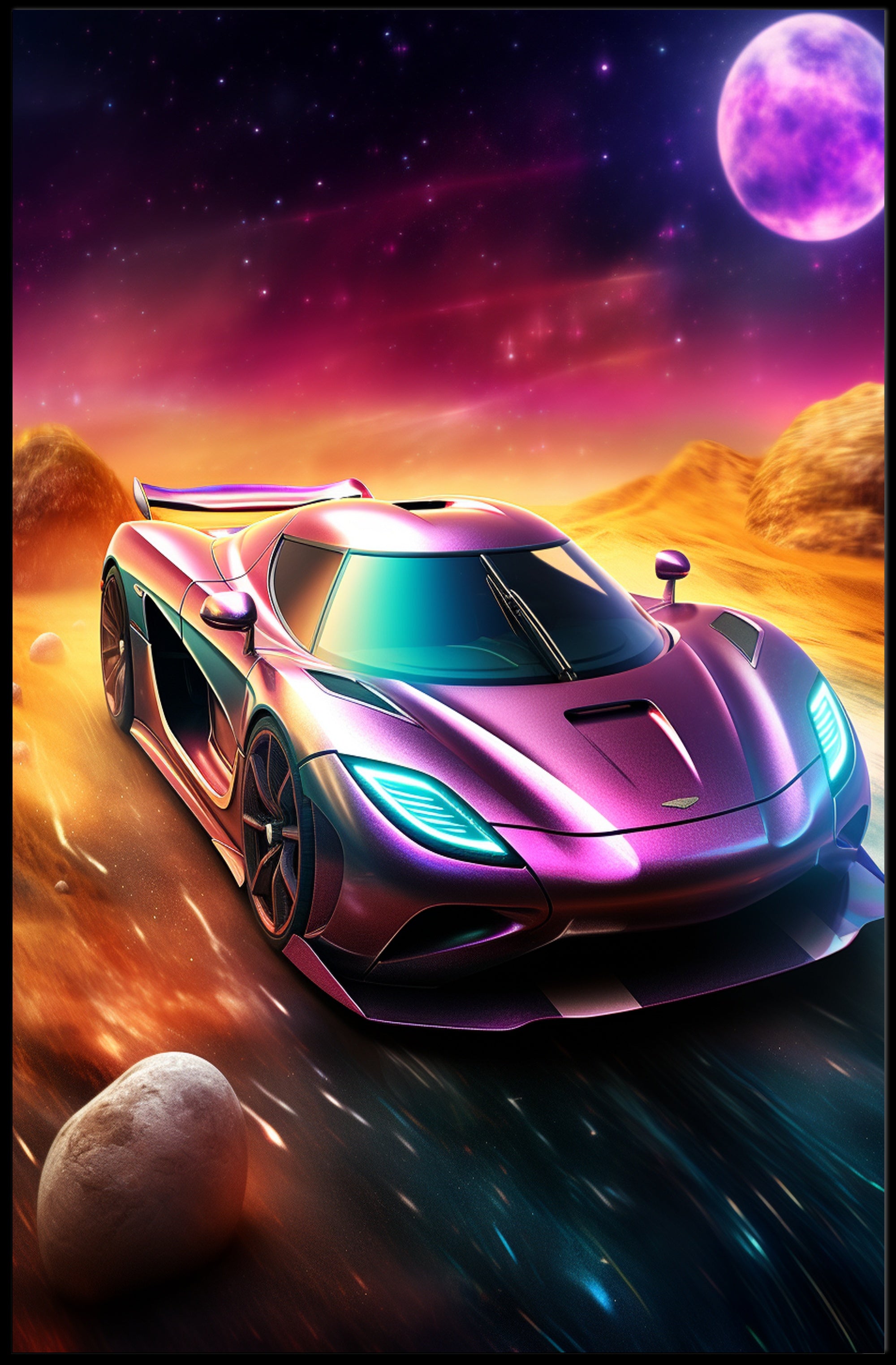 Futuristic Drive Poster PosterGoat