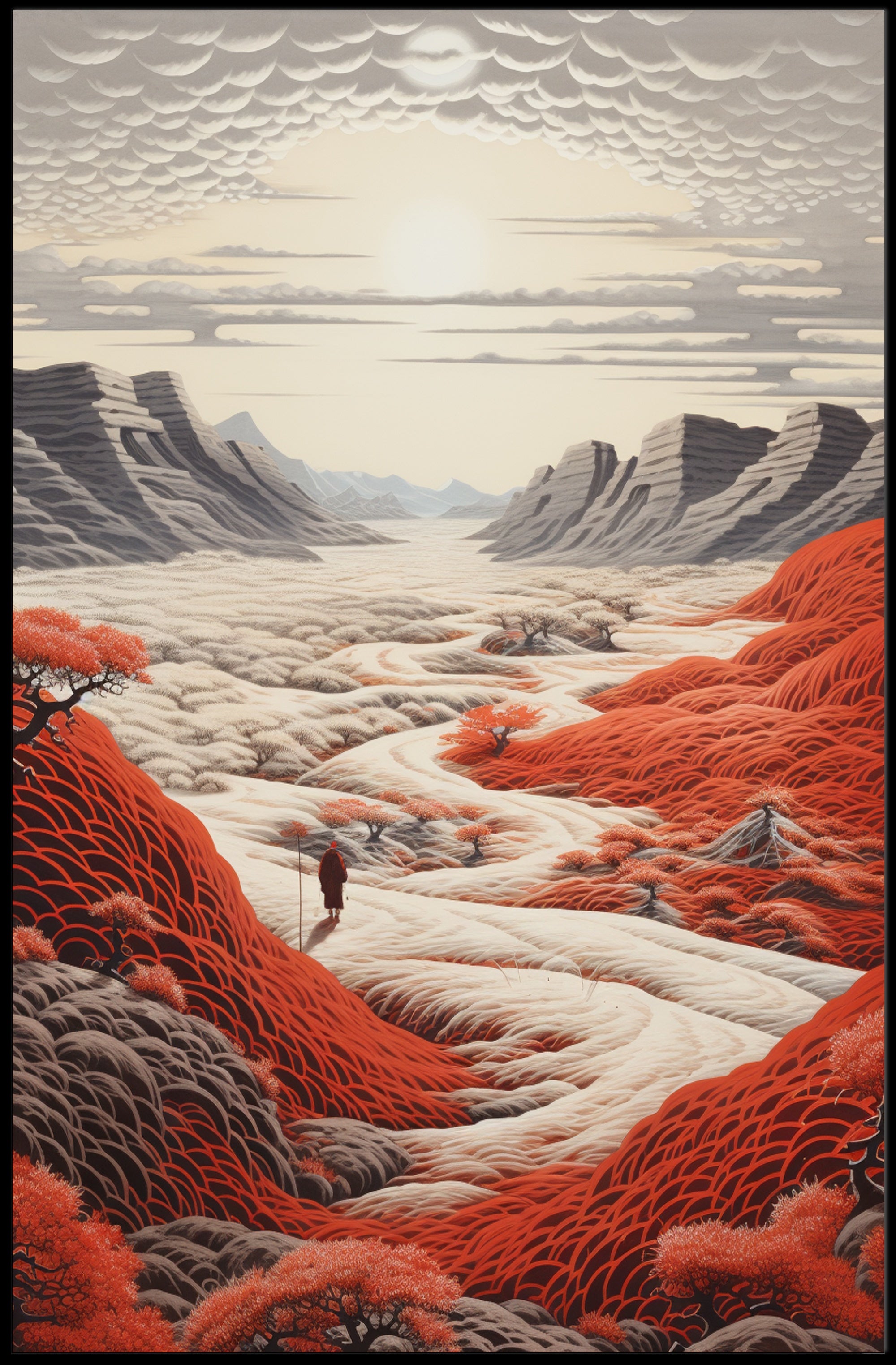 Journey Through The Crimson Valley Poster