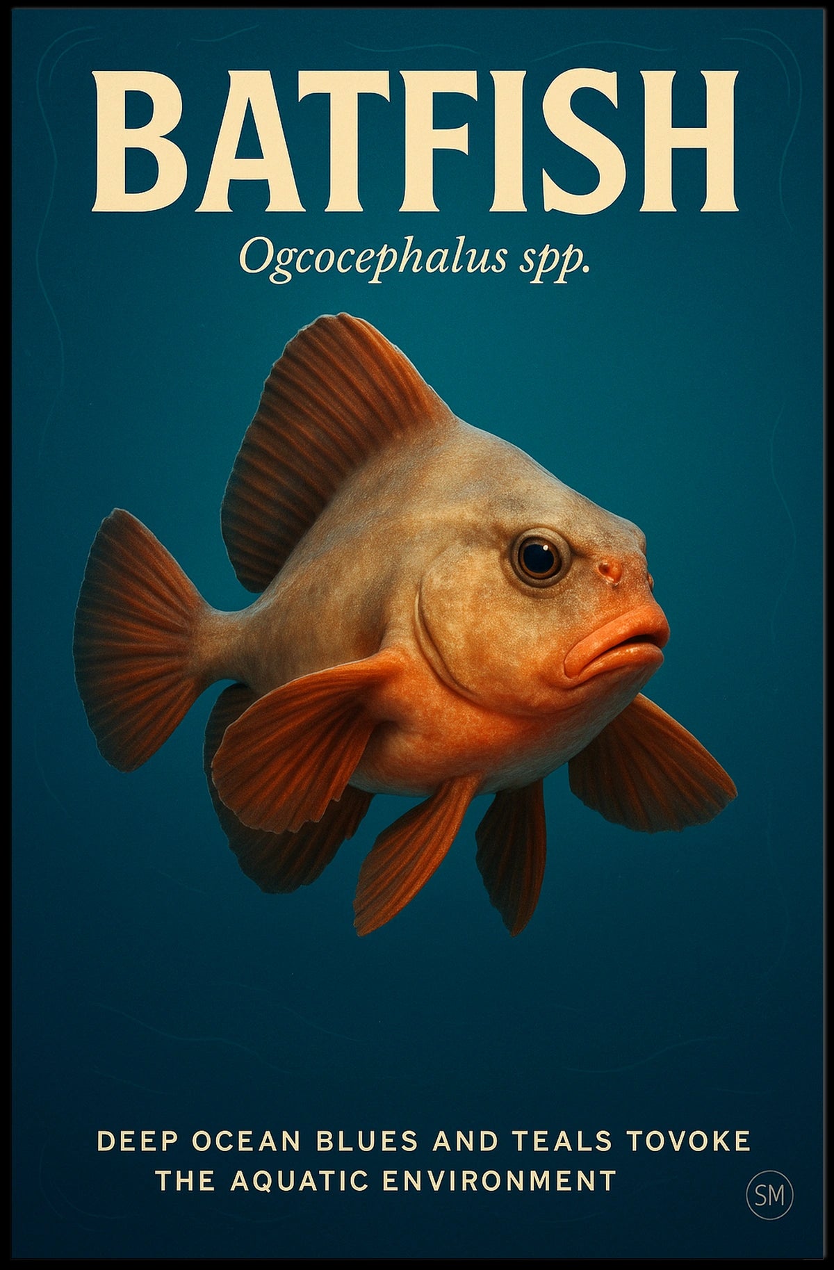 Batfish Deep Ocean Wonders Poster