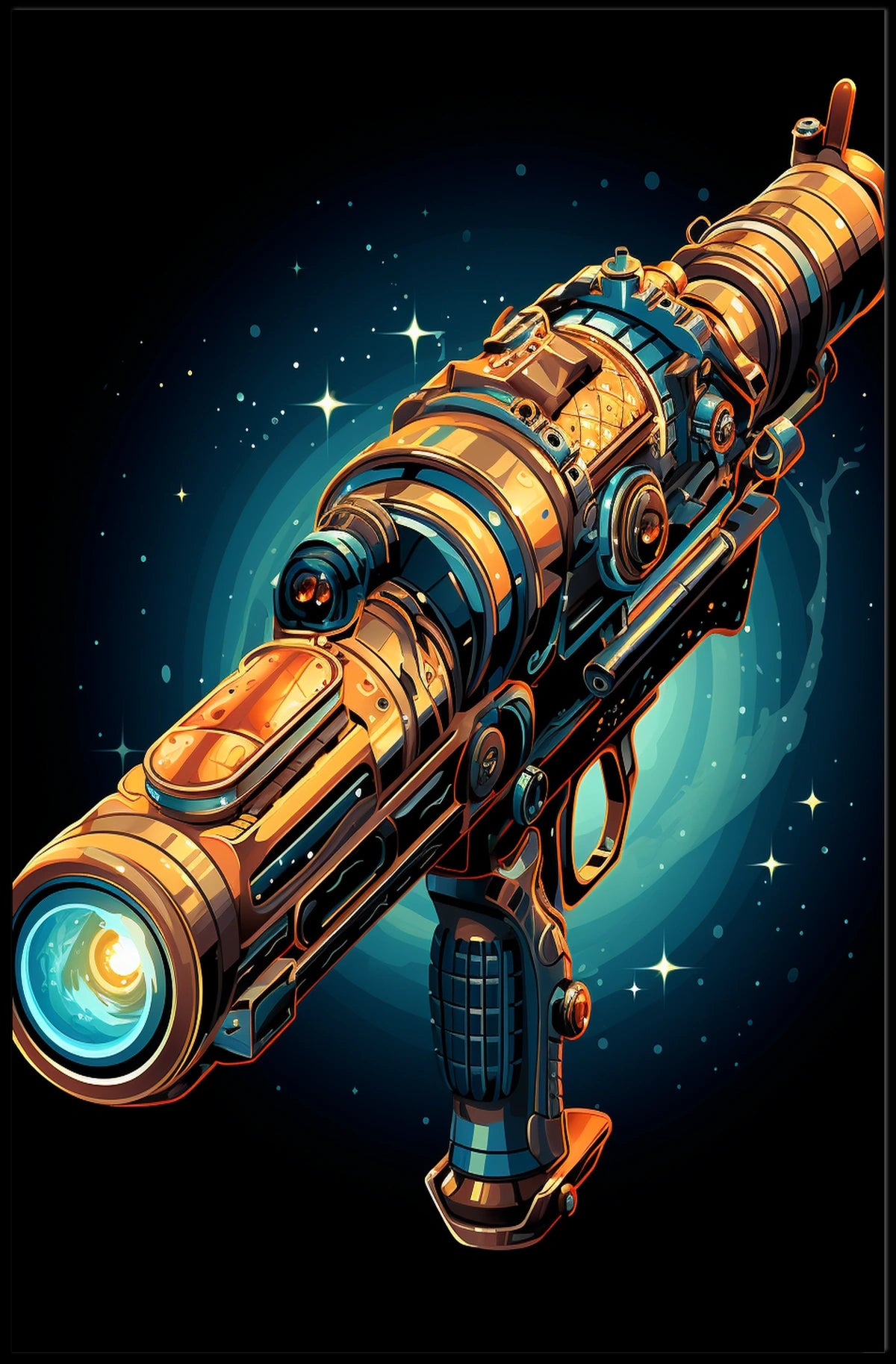 Galactic Ray Gun Poster