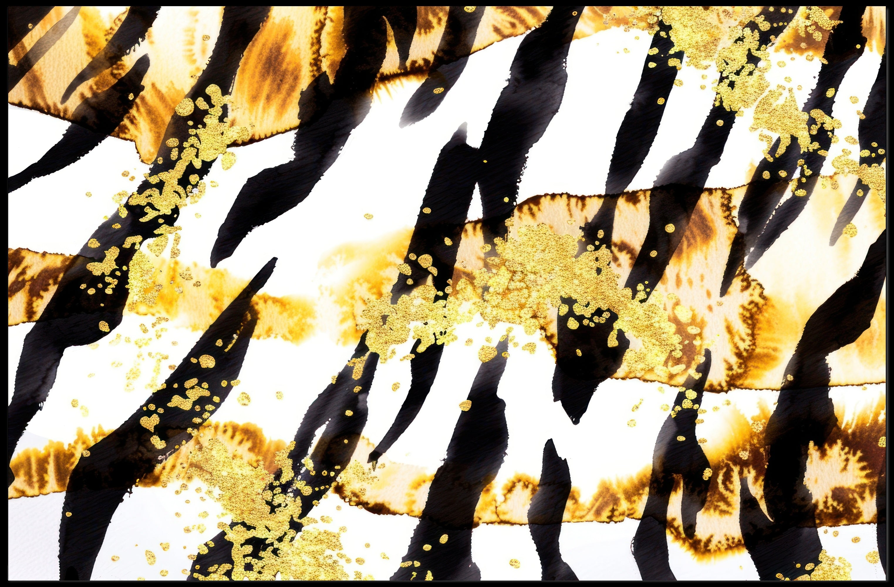 Abstract Gold and Black Art Poster