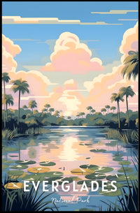 Serene Everglades Sunrise Tranquility National Park Poster