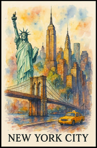 New York City A Watercolor Tribute