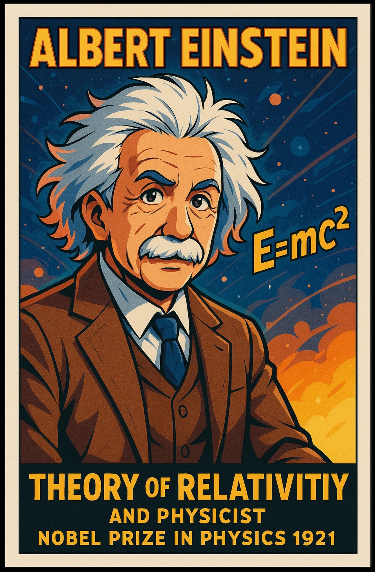 Albert Einstein Theory Of Relativity Poster