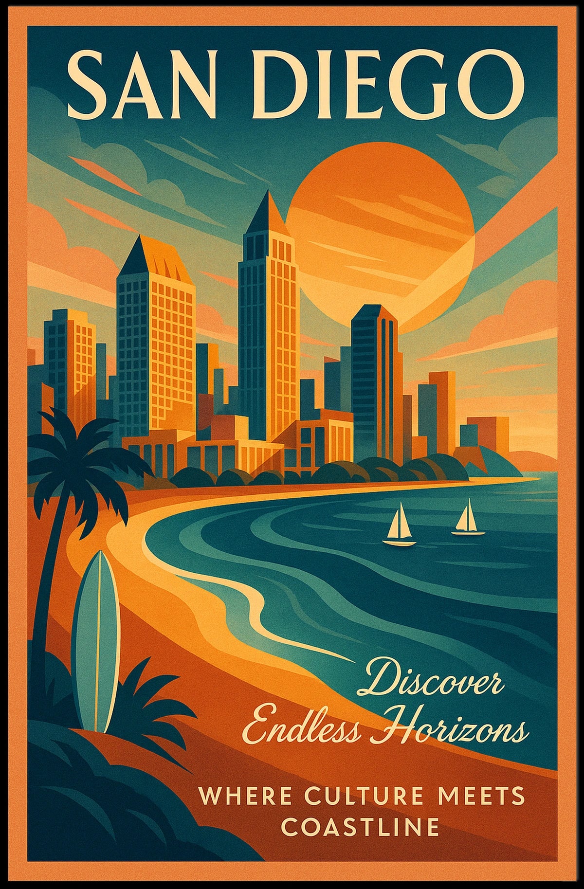 San Diego Discover Endless Horizons Poster