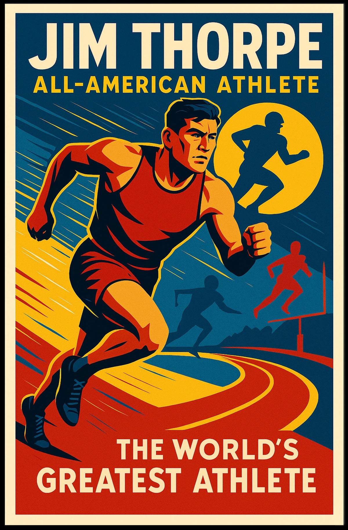 Jim Thorpe All-American Athlete Poster